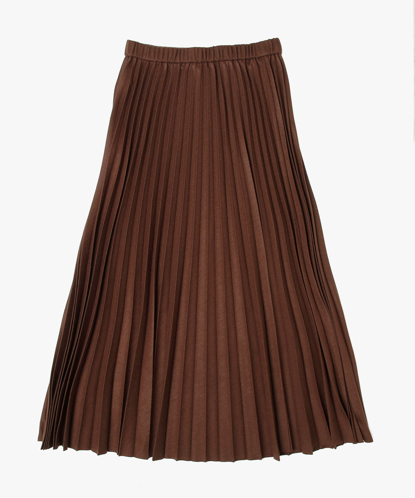 Wool Knit Smooth Pleate Skirt