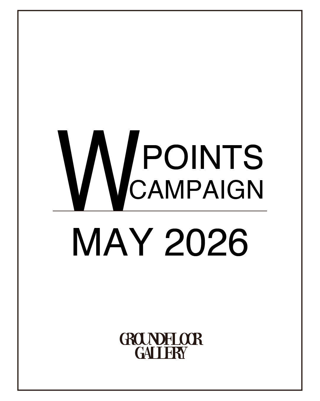 キャンペーン開催決定！　groundfloor Gallery 5月オープンのお知らせ