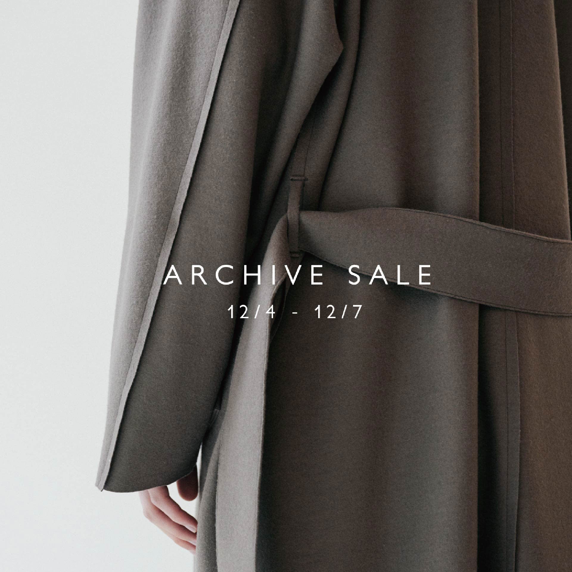 12/4(土)より4日間にわたって、ARCHIVE SALEを開催いたします。