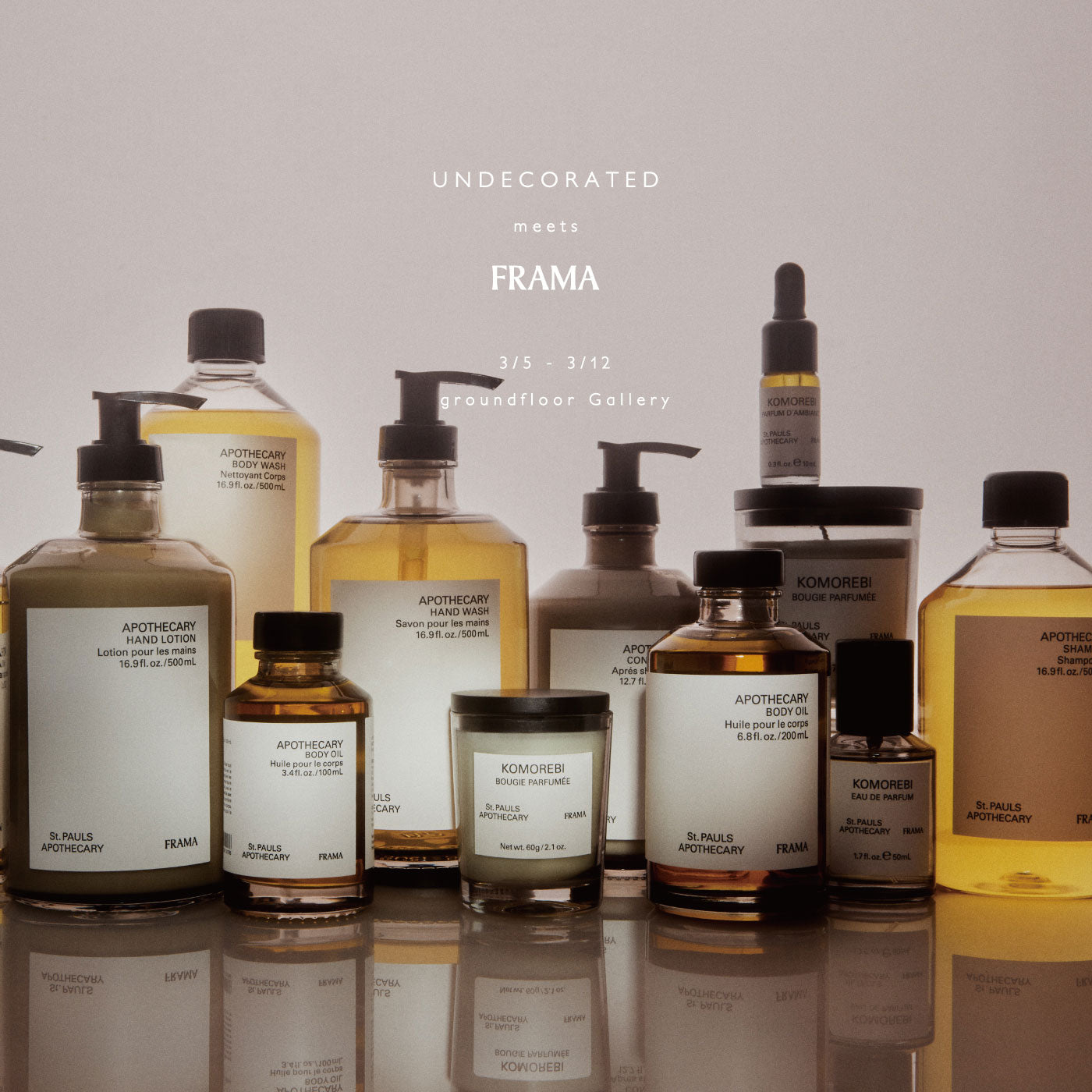 POP UPイベントのお知らせ　UNDECORATED meets FRAMA