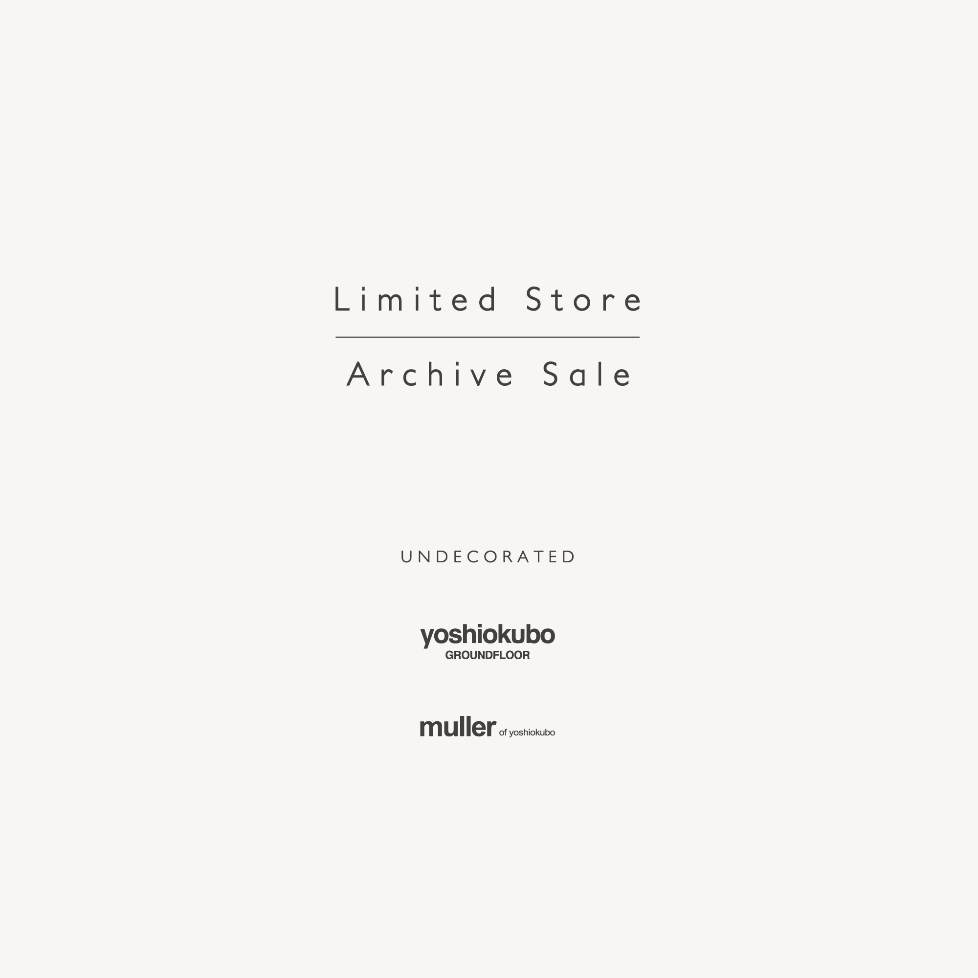 Limited Store | Archive Sale Open