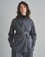 Recycled Polyester Wool Drape Shirt