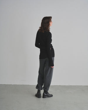 Wool Back Pile Knit Pants