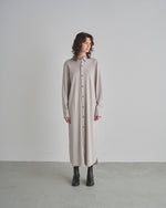 Wool Knit Smooth Shirt Dress