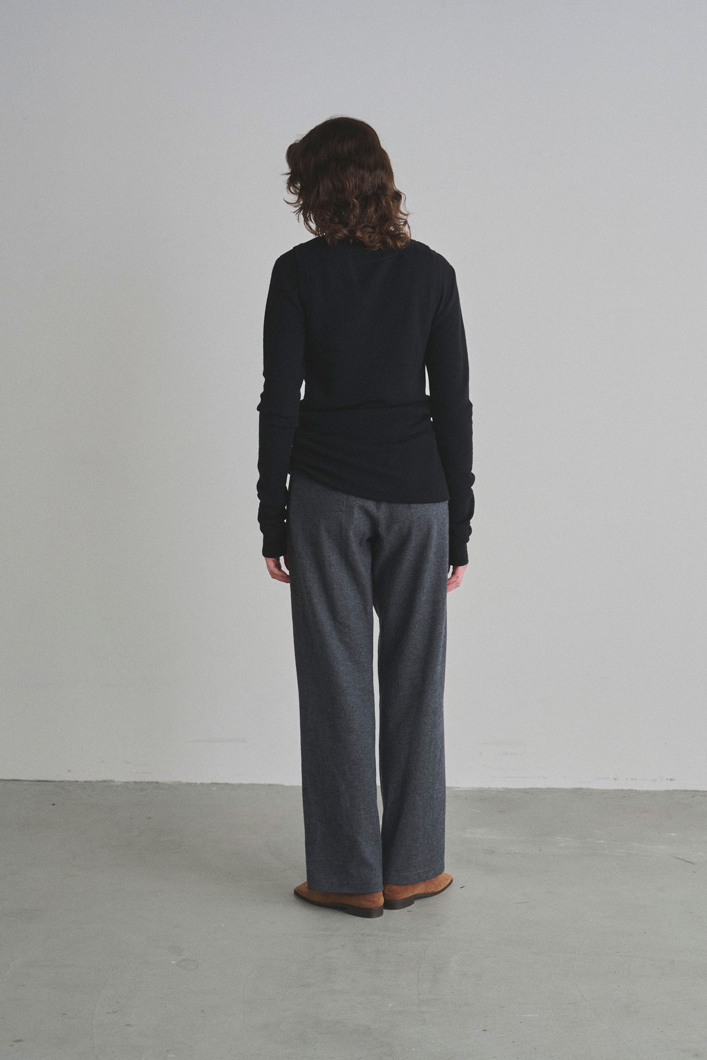 Wool Knit Smooth Pants