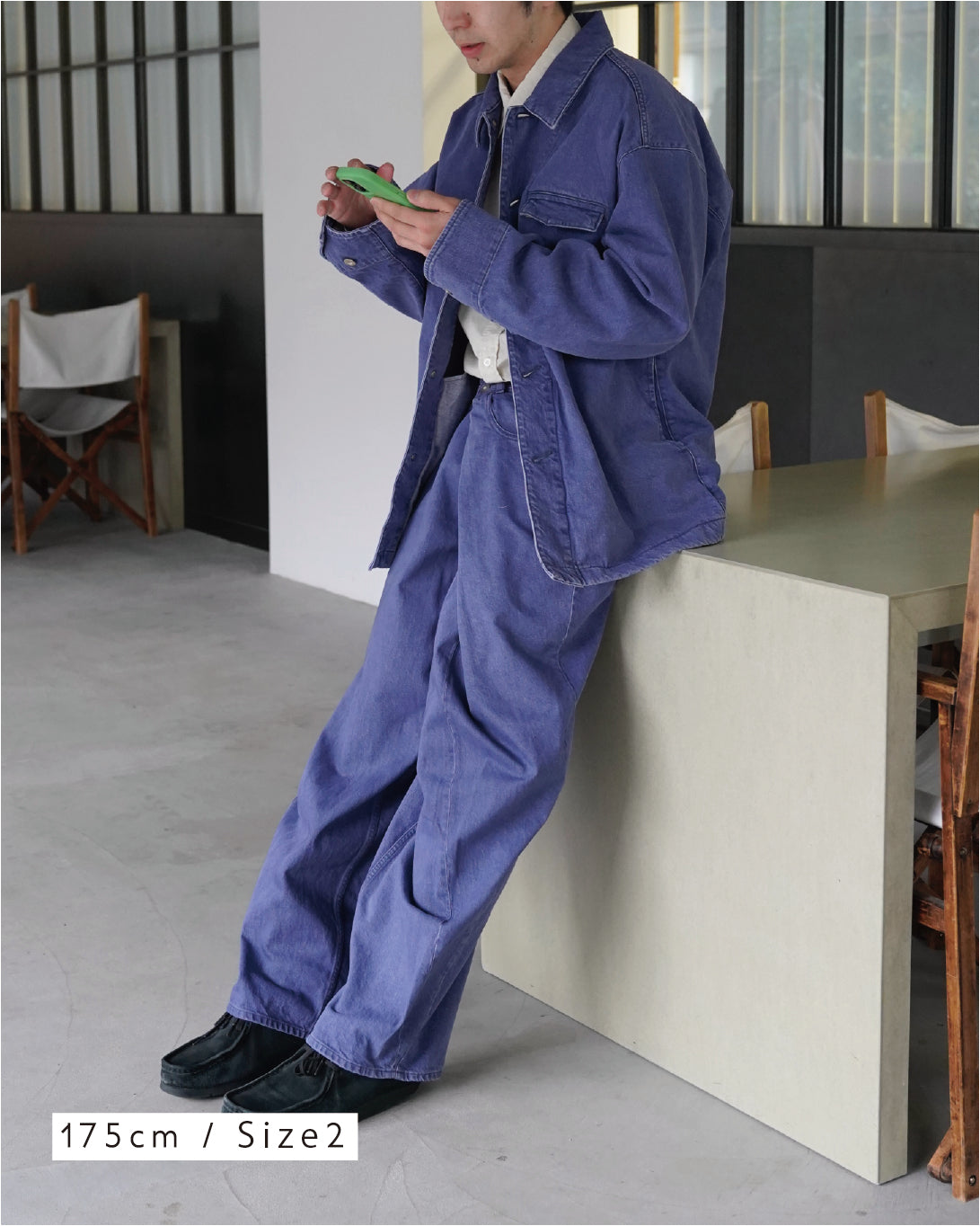 DENIM COVERALL JACKET