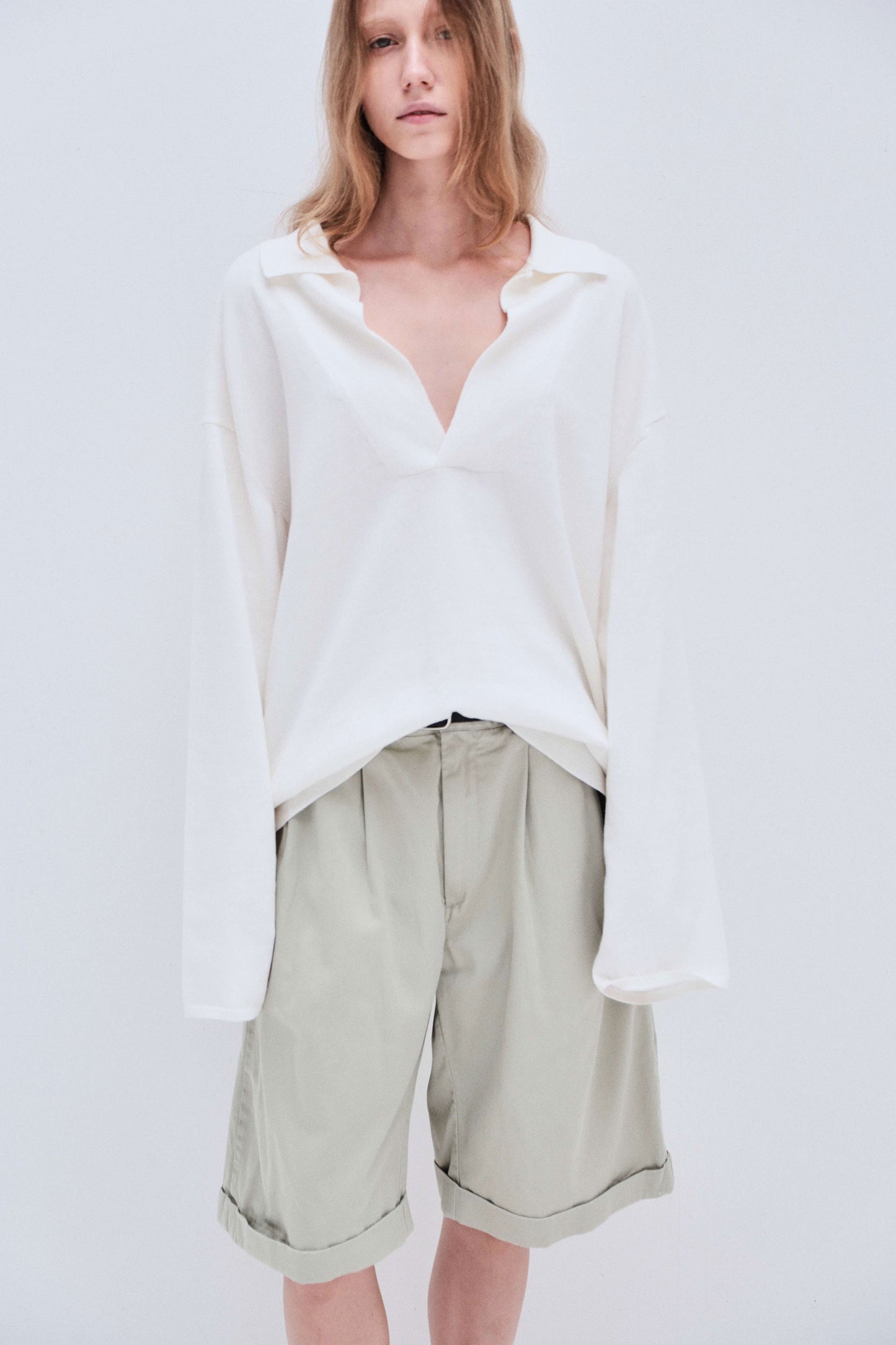 LINEN/COTTON BIG KNIT TOP