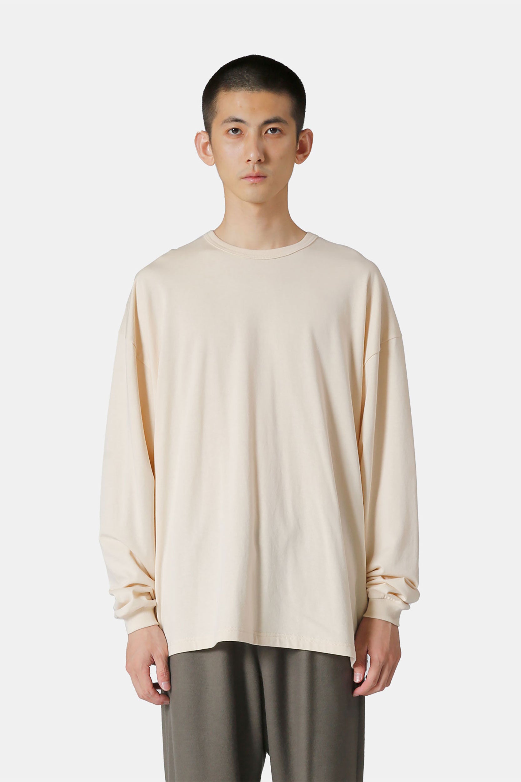 Recycled Organic Cotton Compact Terry Long-Sleeve T-Shirt
