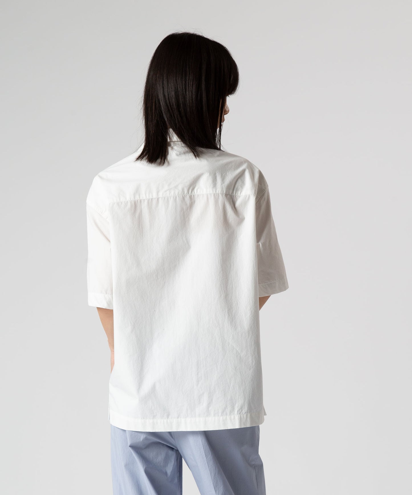 Cotton Slit Short-Sleeve Shirt