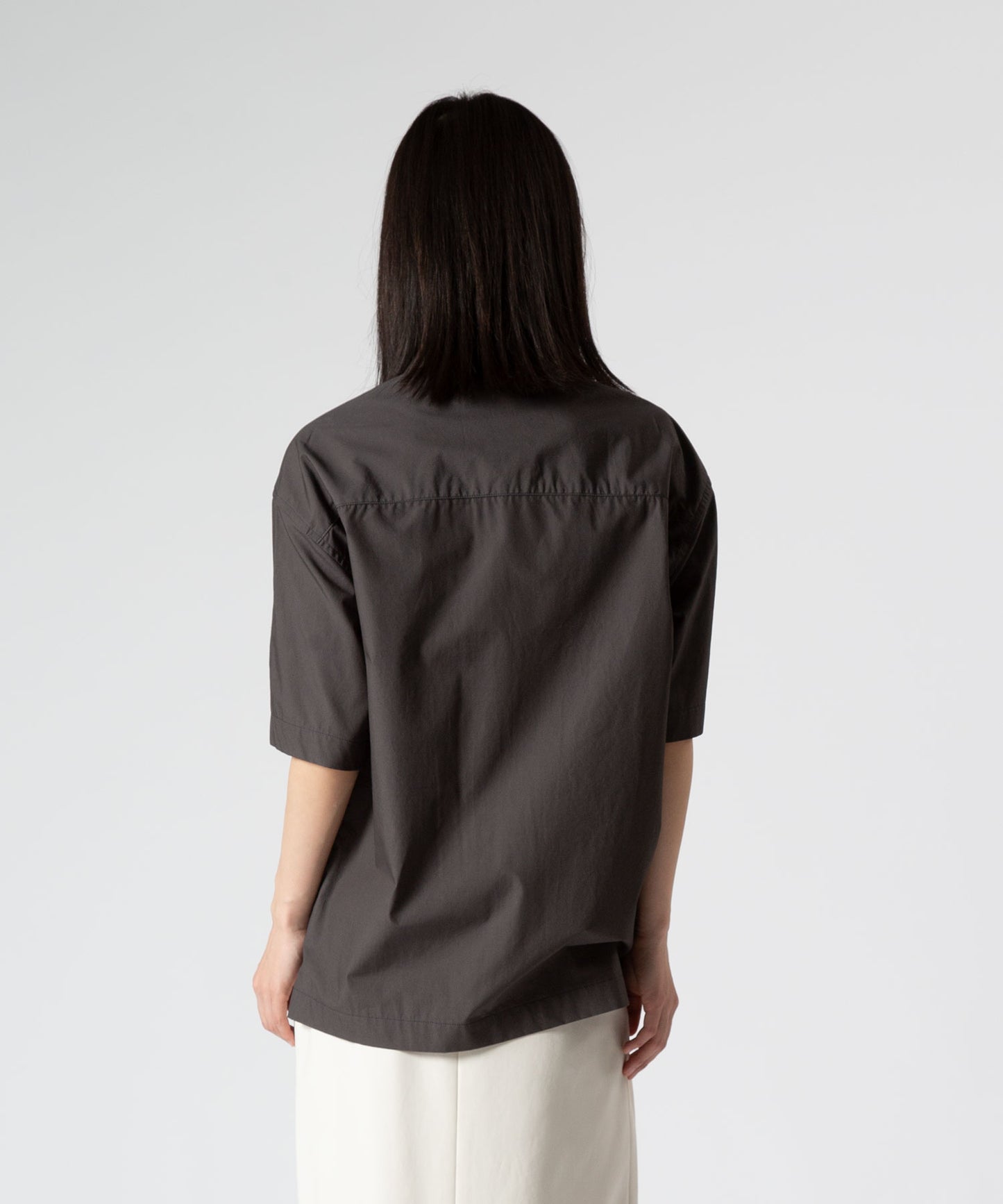 Cotton Slit Short-Sleeve Shirt