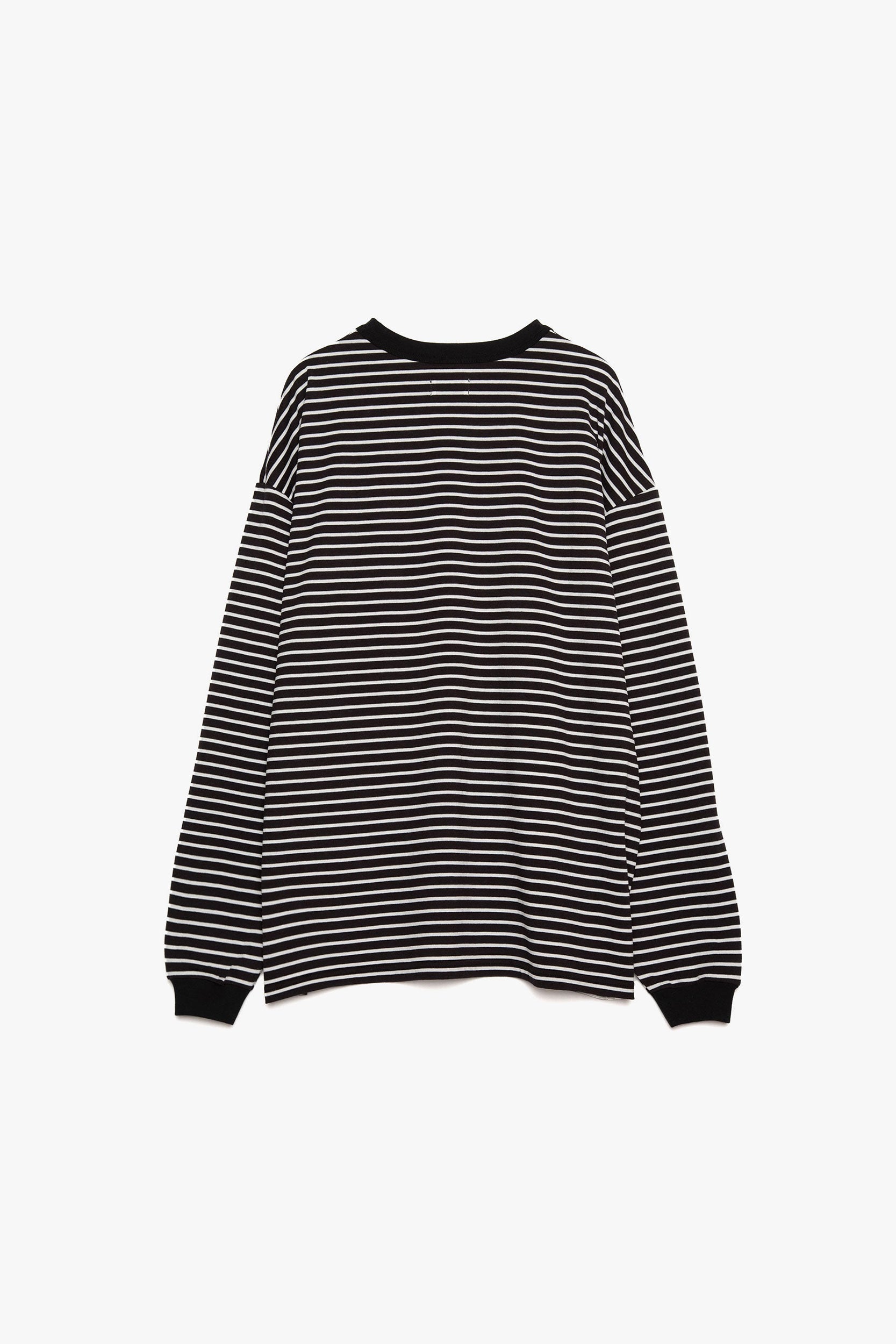Sheer Border Long-Sleeve T-Shirt