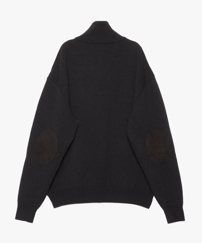 WOOL TERRY ZIP SWEATER