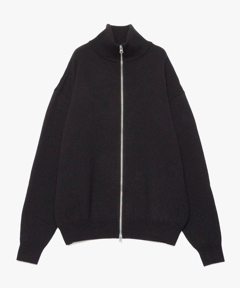 WOOL TERRY ZIP SWEATER