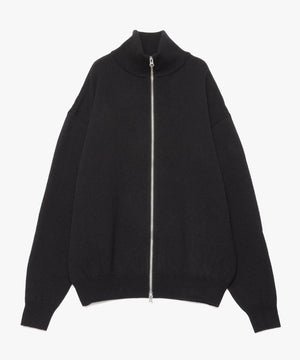 WOOL TERRY ZIP SWEATER