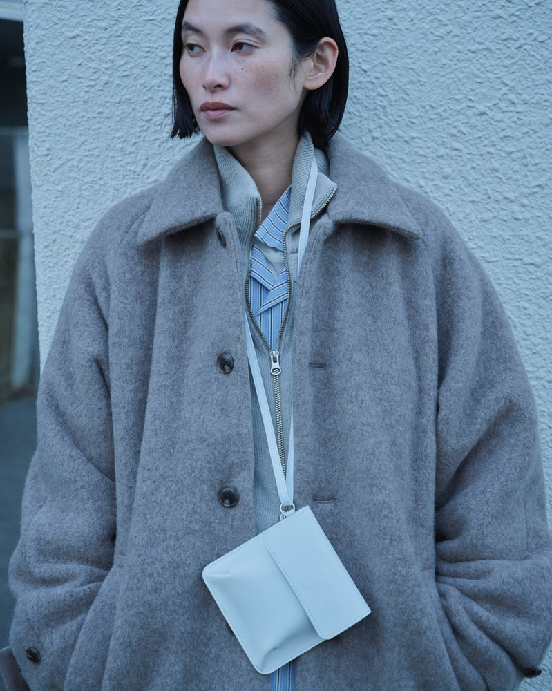 LEATHER POCKET BAG W/BELT