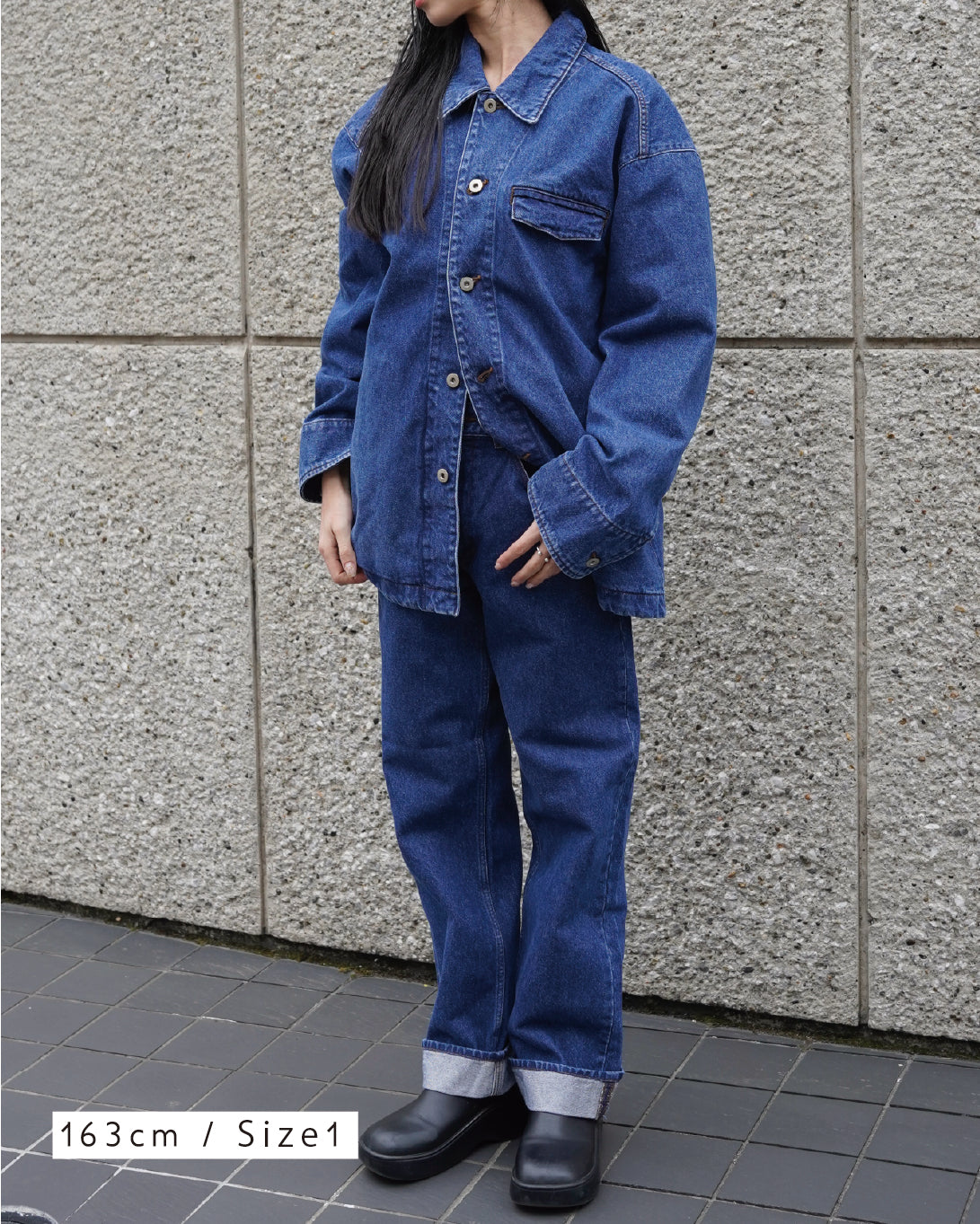 DENIM COVERALL JACKET
