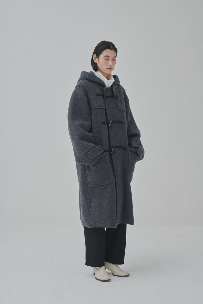 Wool Freece Melton Duffle Coat