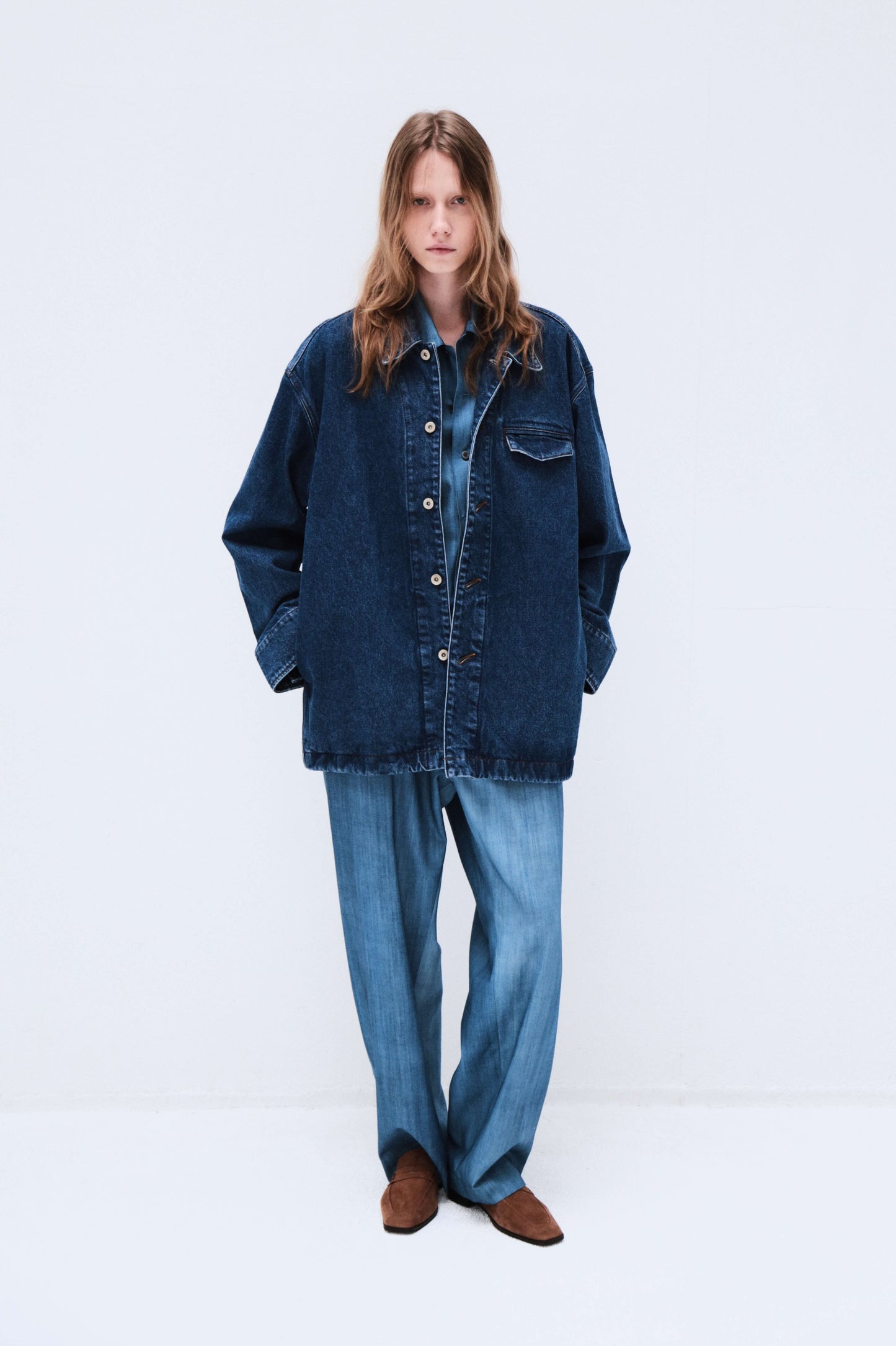 DENIM COVERALL JACKET