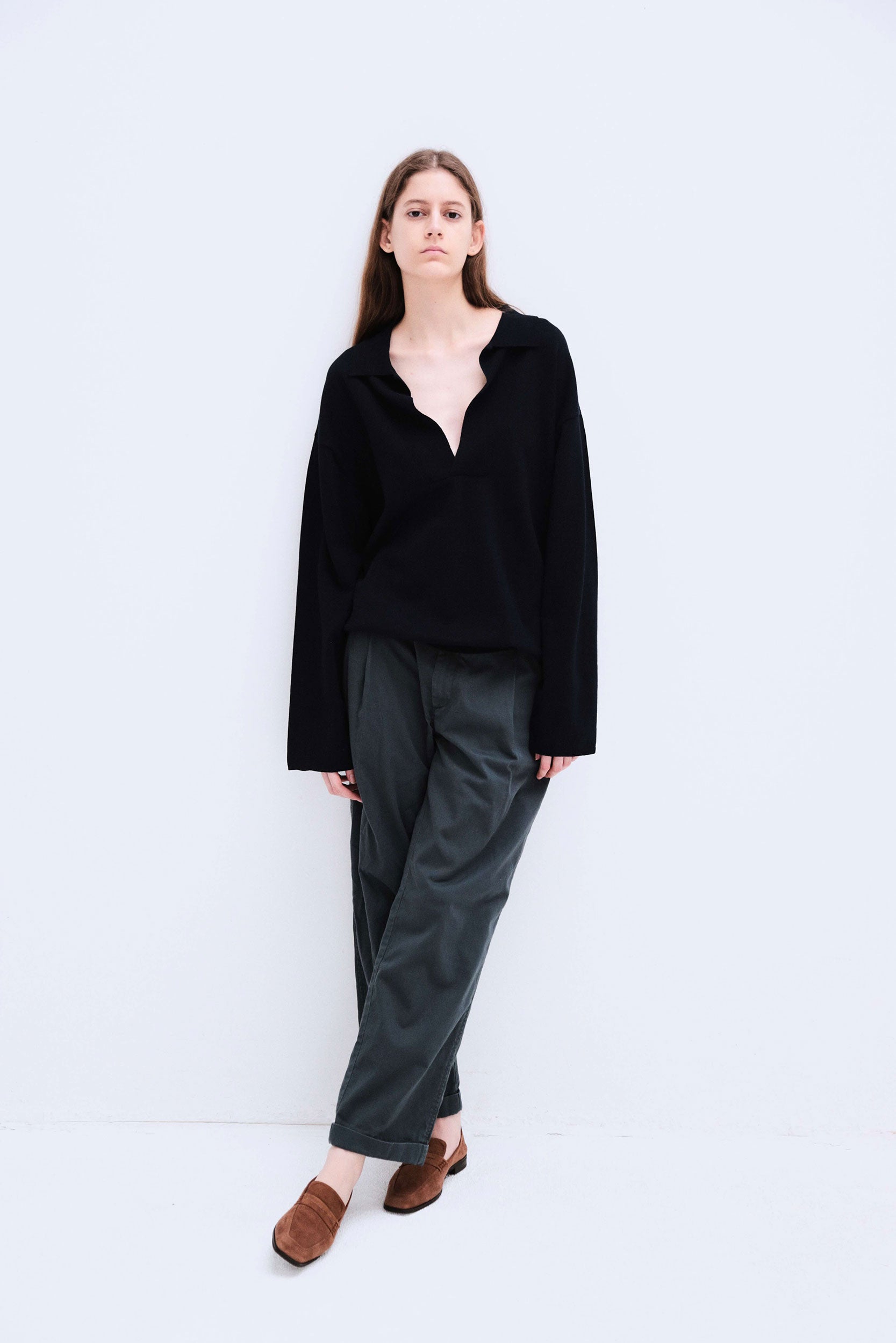 LINEN/COTTON BIG KNIT TOP
