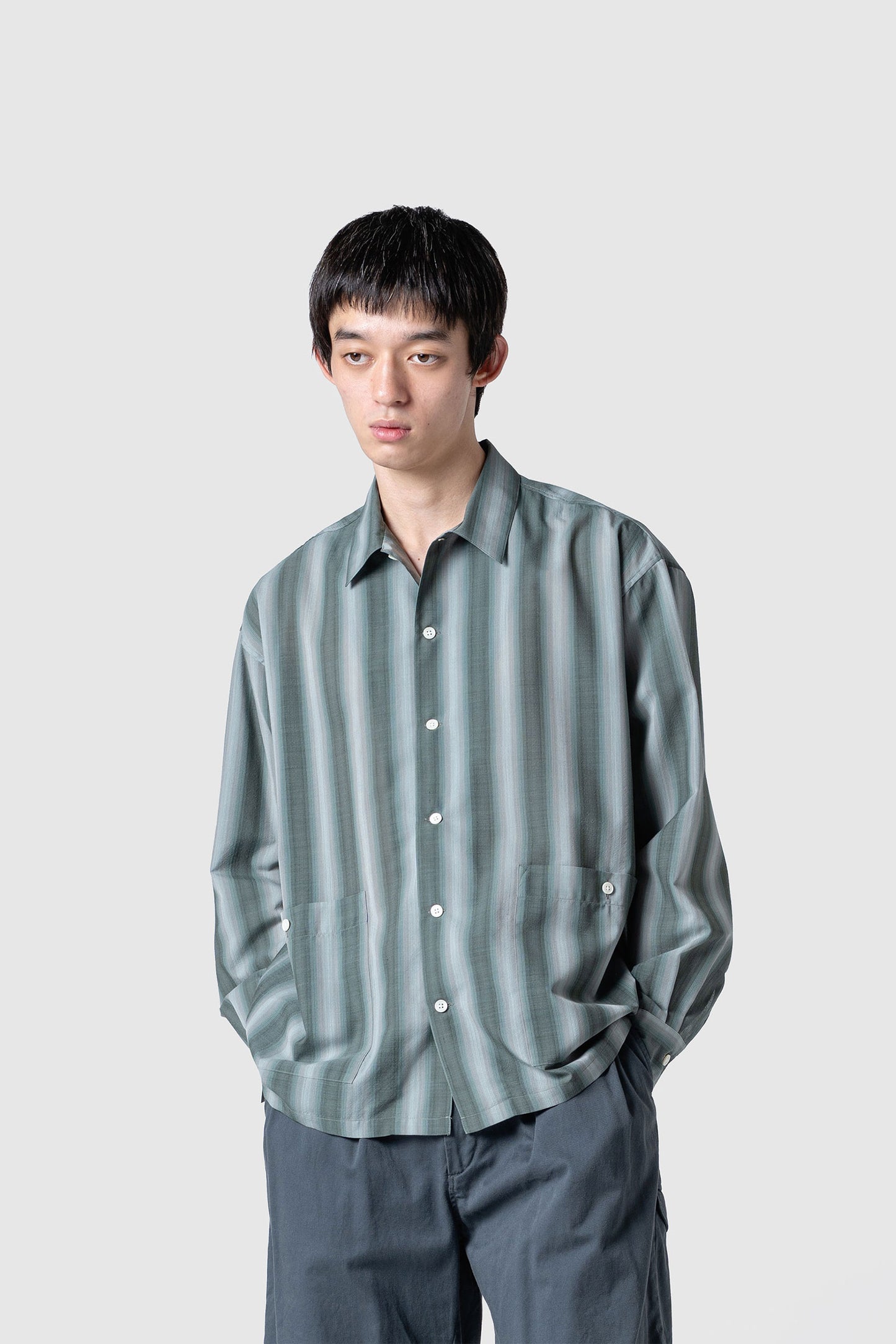 OMBRE STRIPE L/S SHIRT