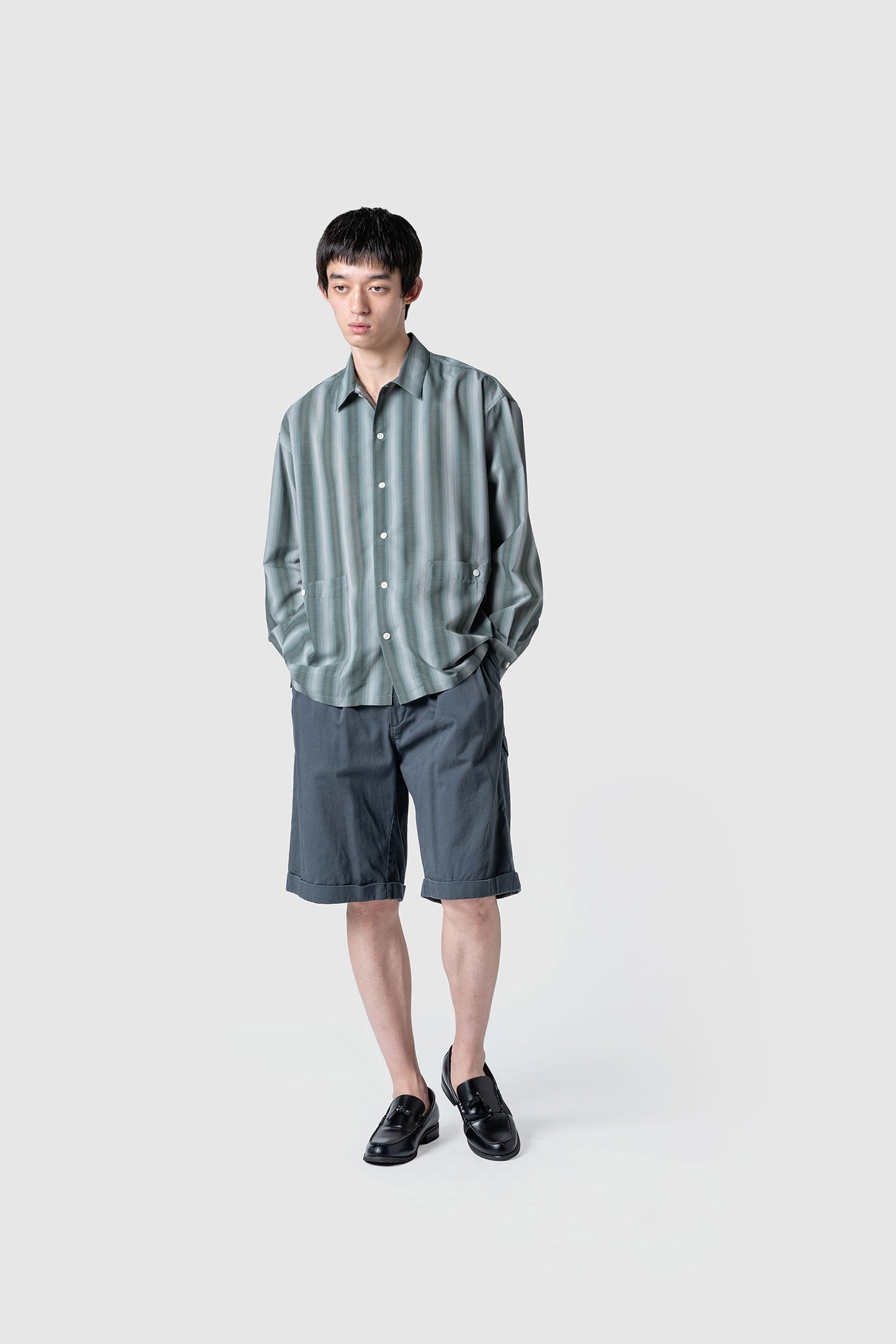 OMBRE STRIPE L/S SHIRT