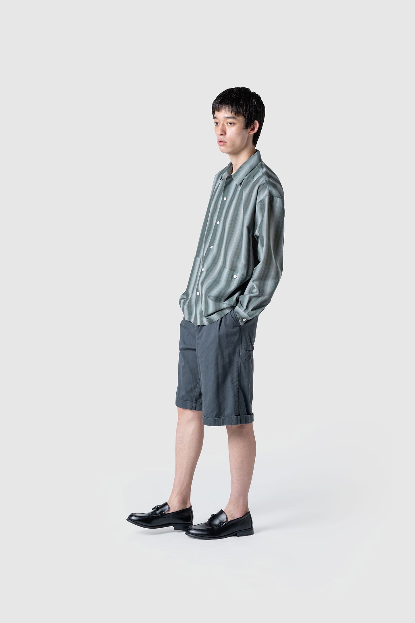 OMBRE STRIPE L/S SHIRT