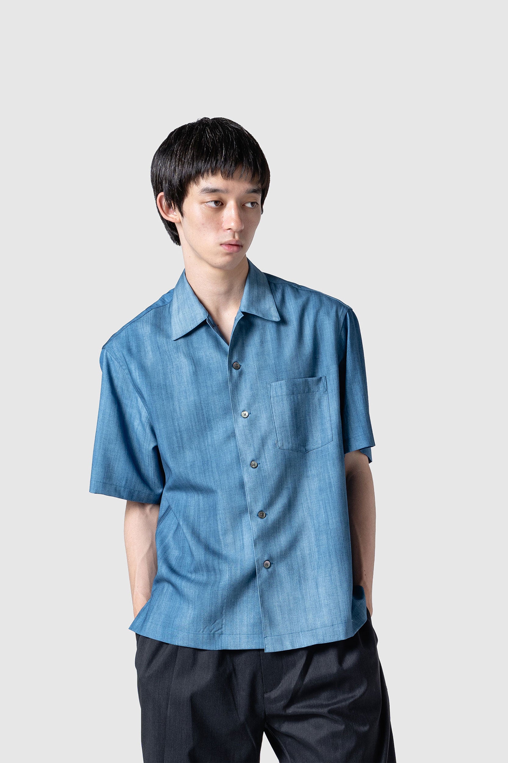 GRADATION WOOL S/S SHIRT