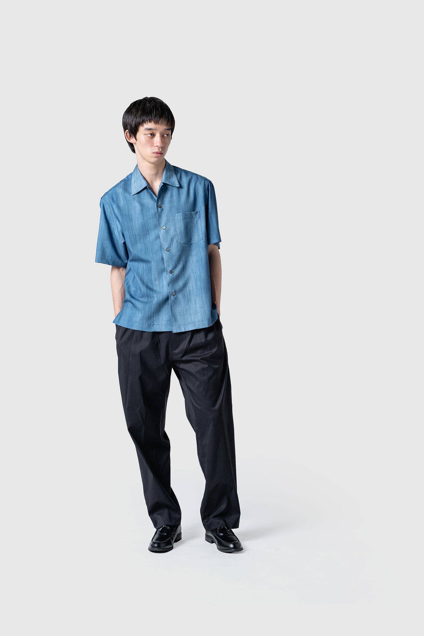 GRADATION WOOL S/S SHIRT