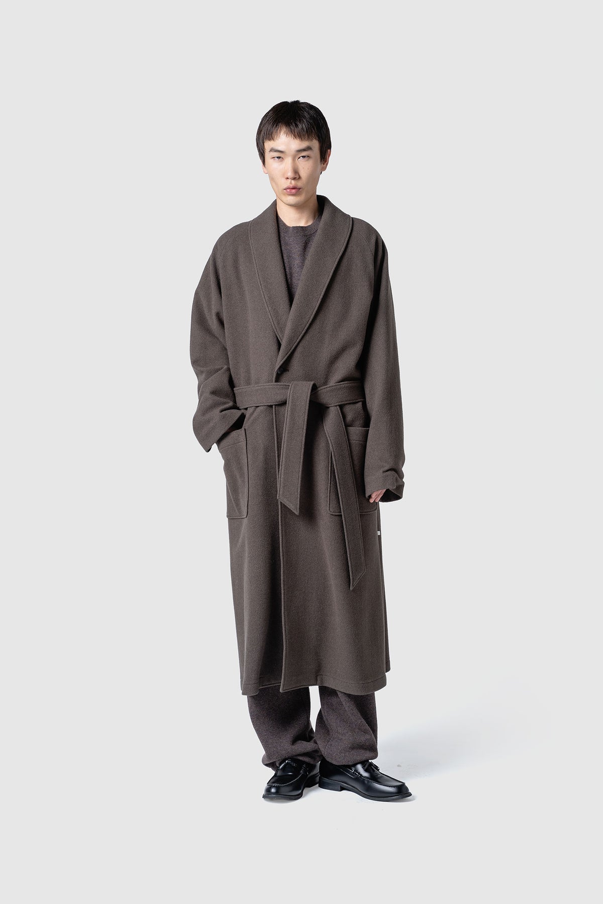 HIGH GAGE WOOL FLEECE GAWN COAT
