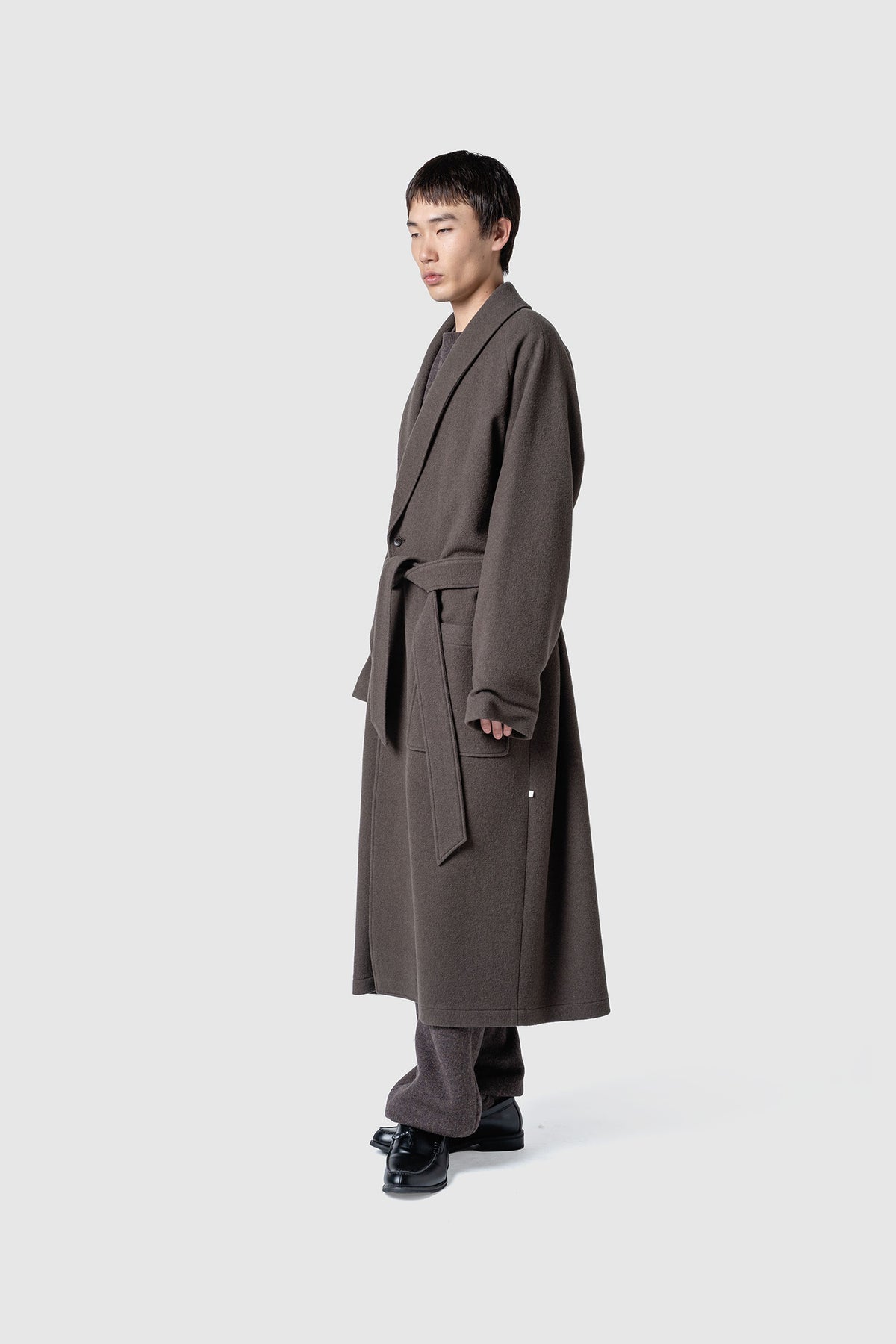 HIGH GAGE WOOL FLEECE GAWN COAT