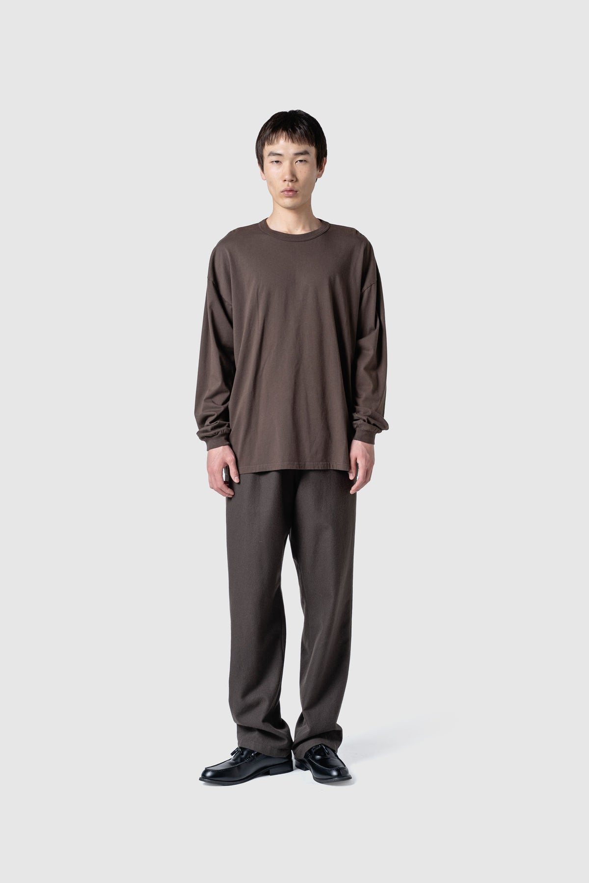 WOOL TWEED WIDE PANTS