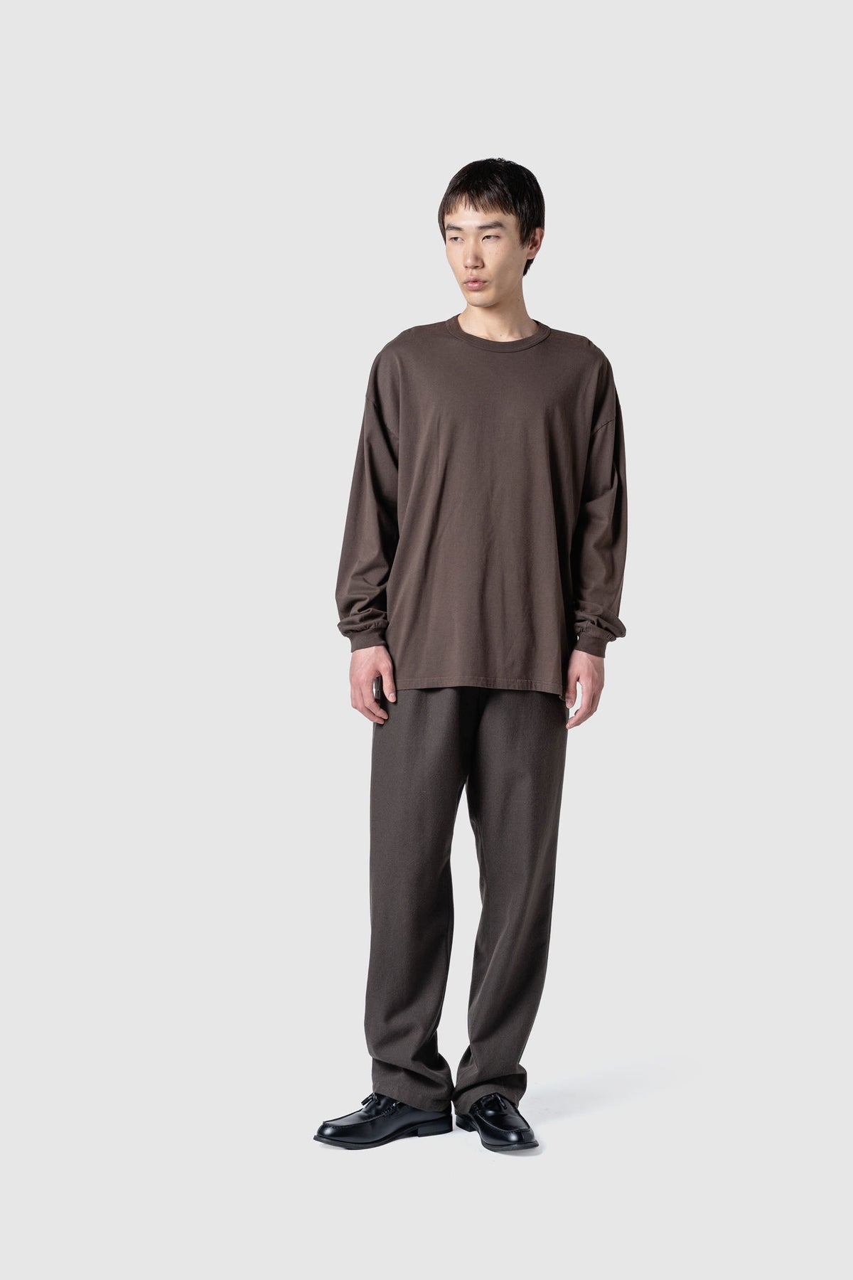 WOOL TWEED WIDE PANTS