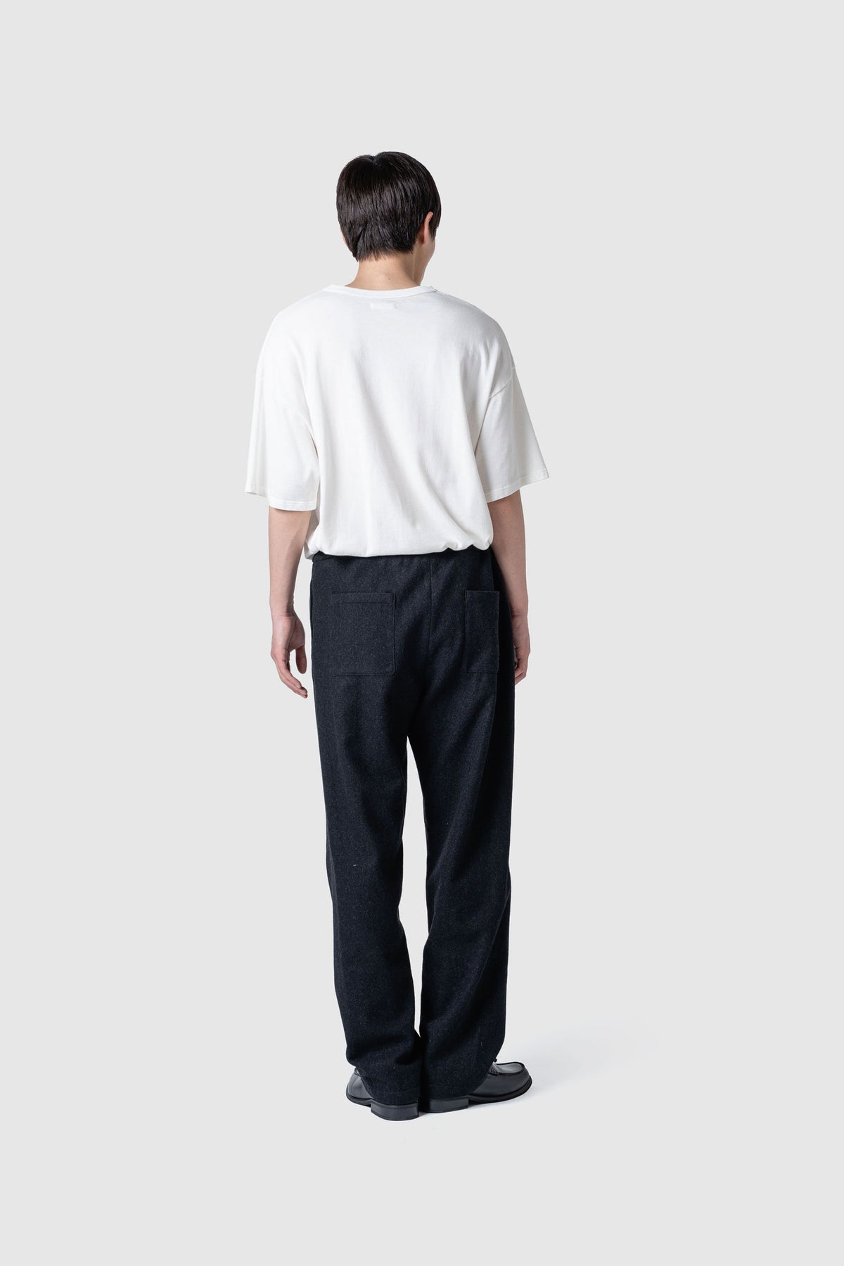 WOOL TWEED WIDE PANTS