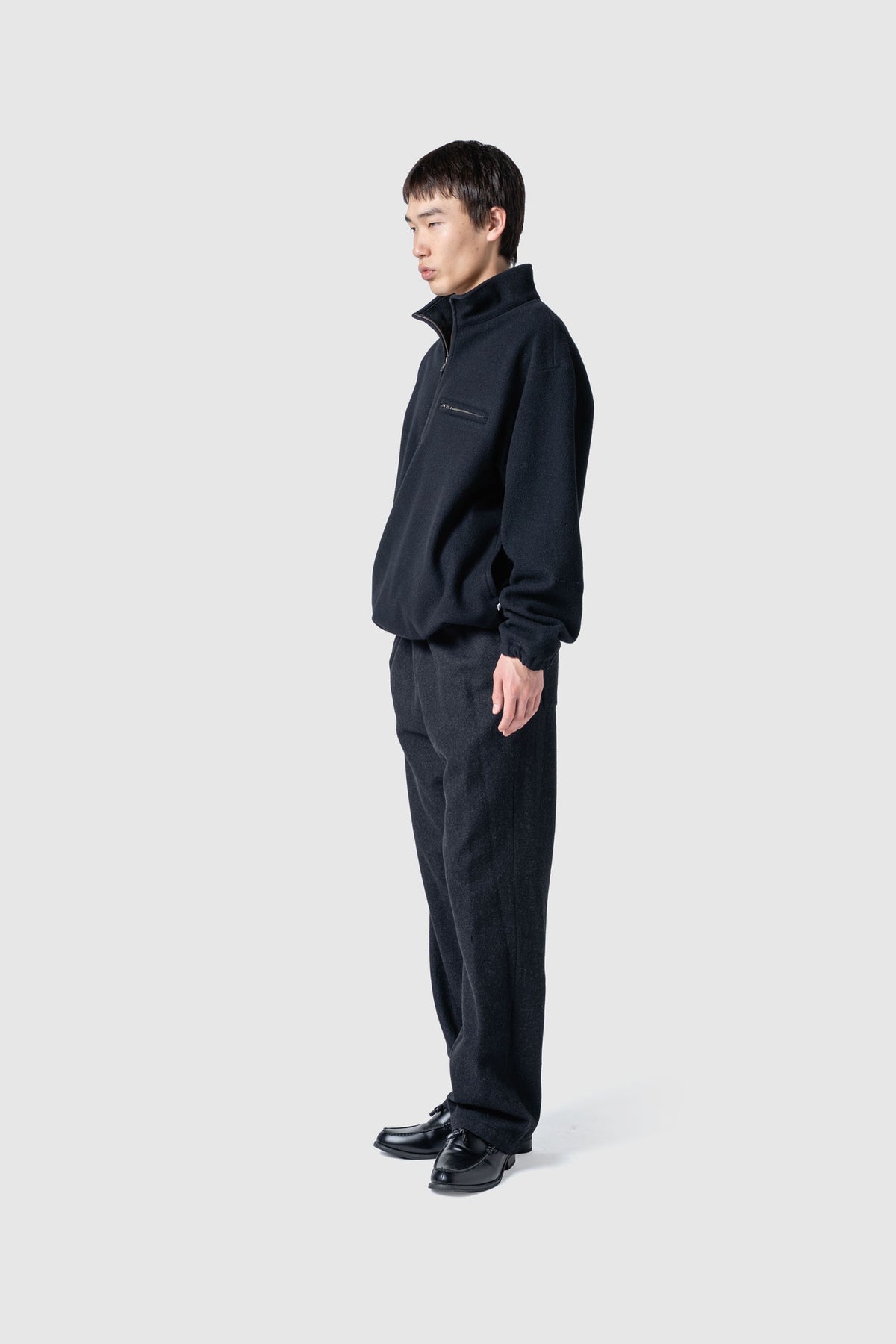 HIGH GAGE WOOL FLEECE ZIP TOP