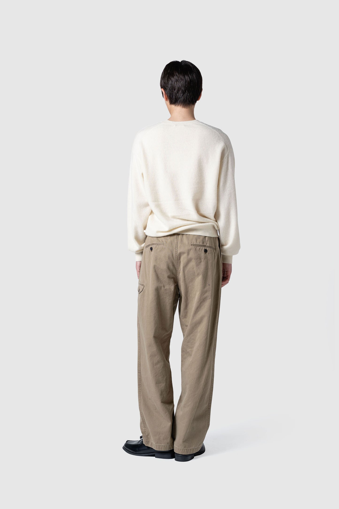 COTTON DRIPPING TUCK PANTS