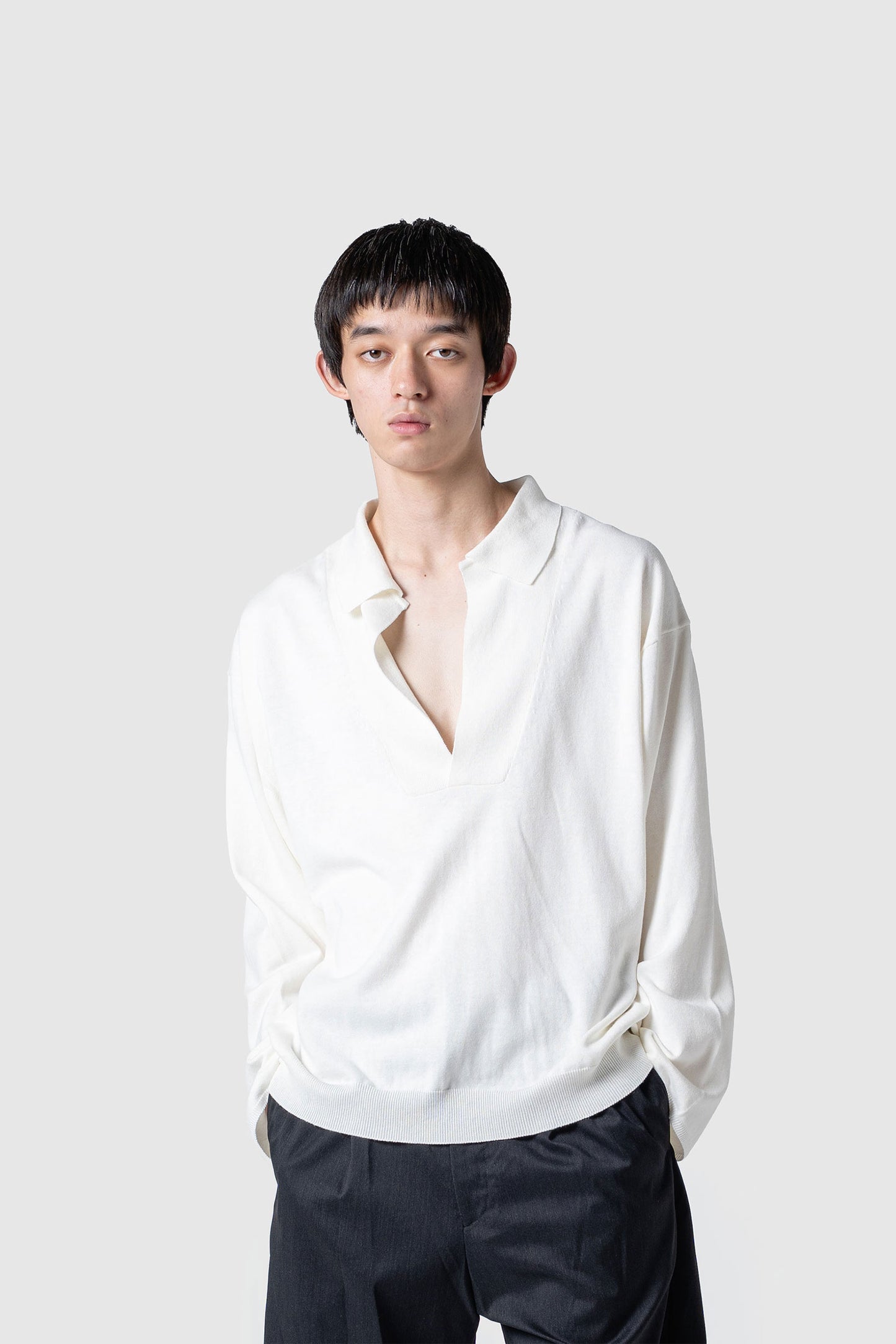 LINEN/COTTON BIG KNIT TOP