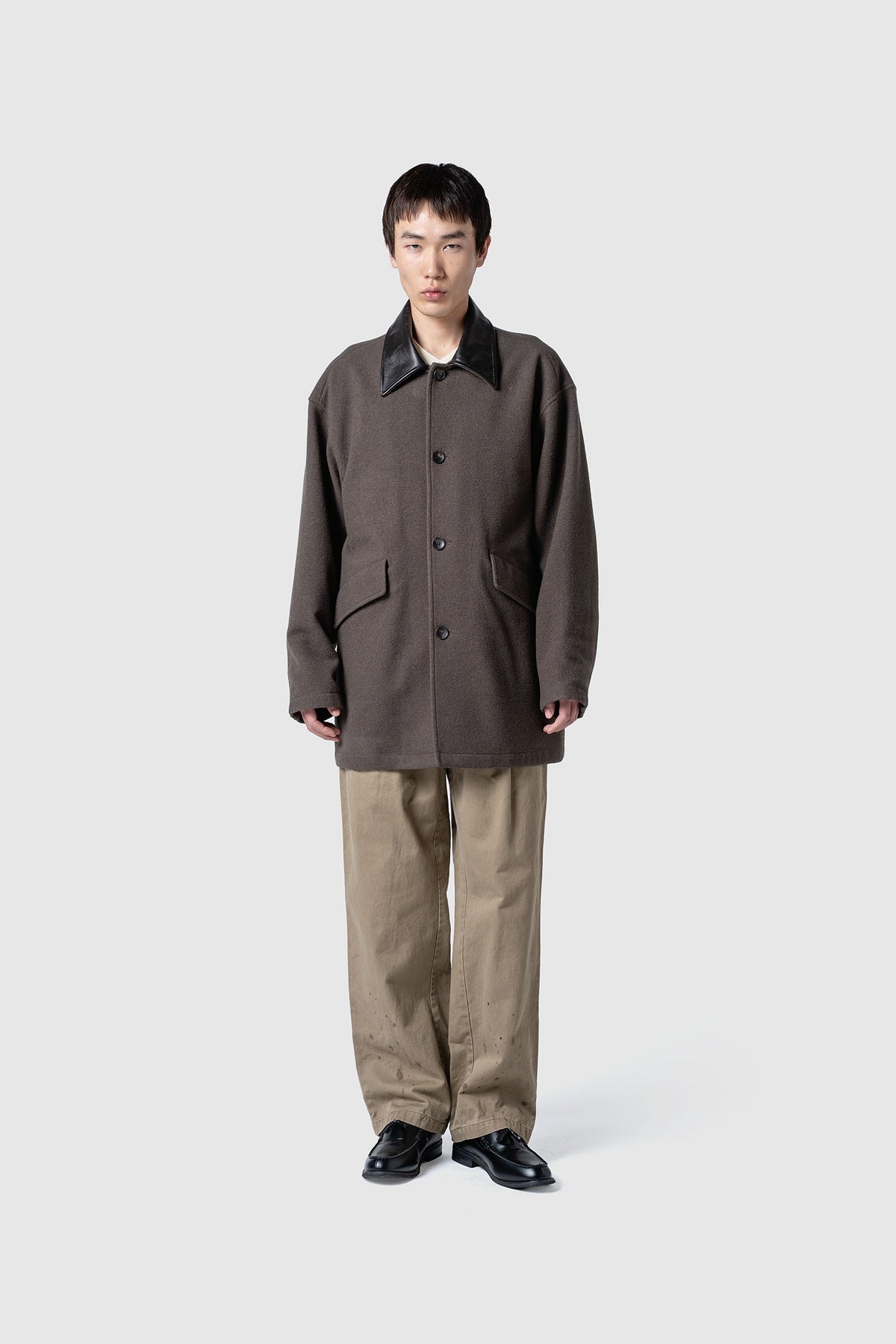 HIGH GAGE WOOL FLEECE HALF COAT