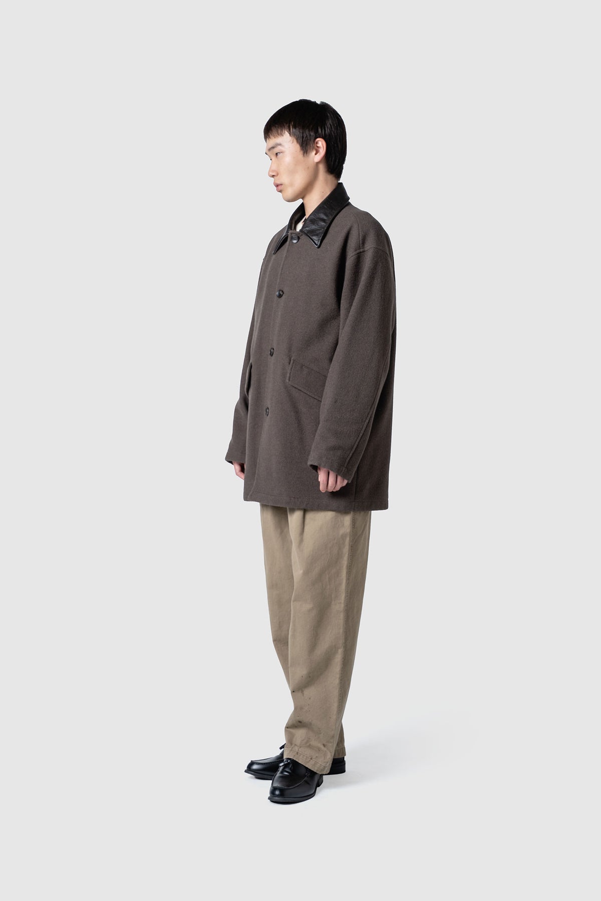 HIGH GAGE WOOL FLEECE HALF COAT