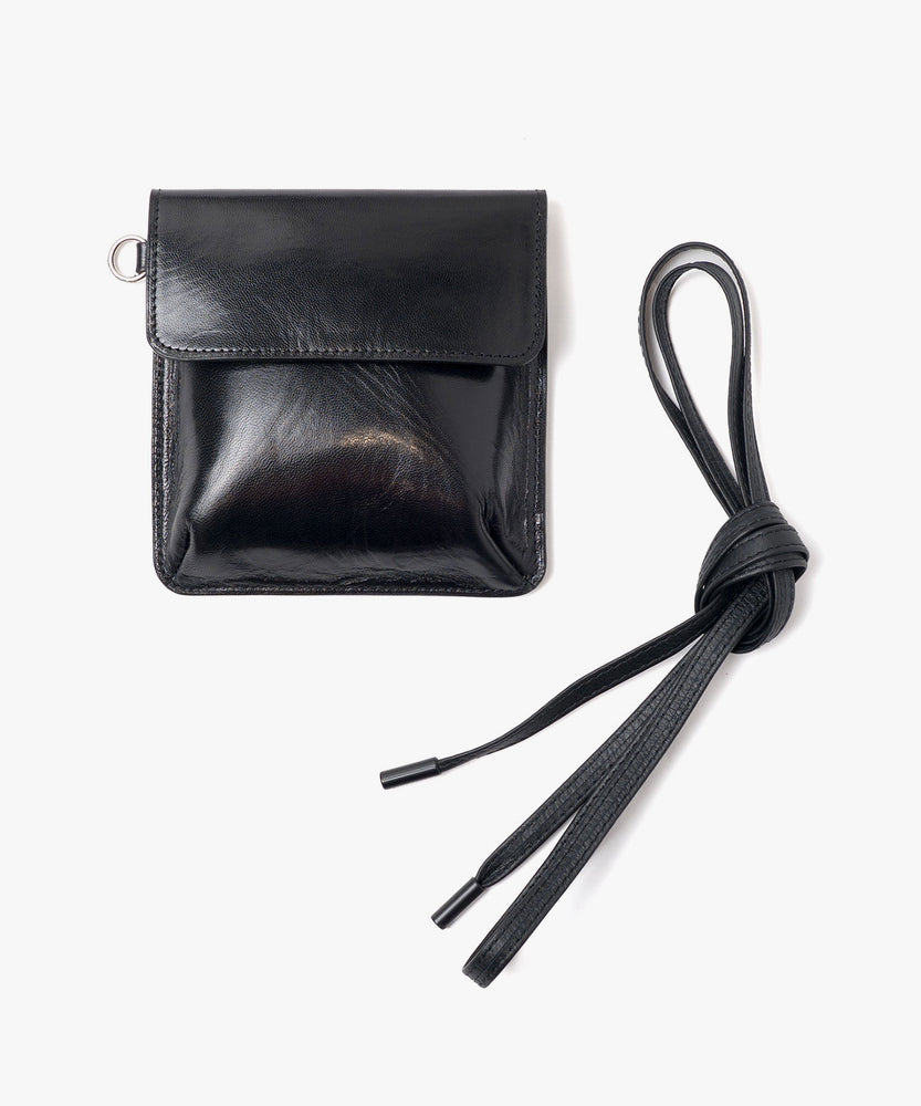 LEATHER POCKET BAG W/BELT