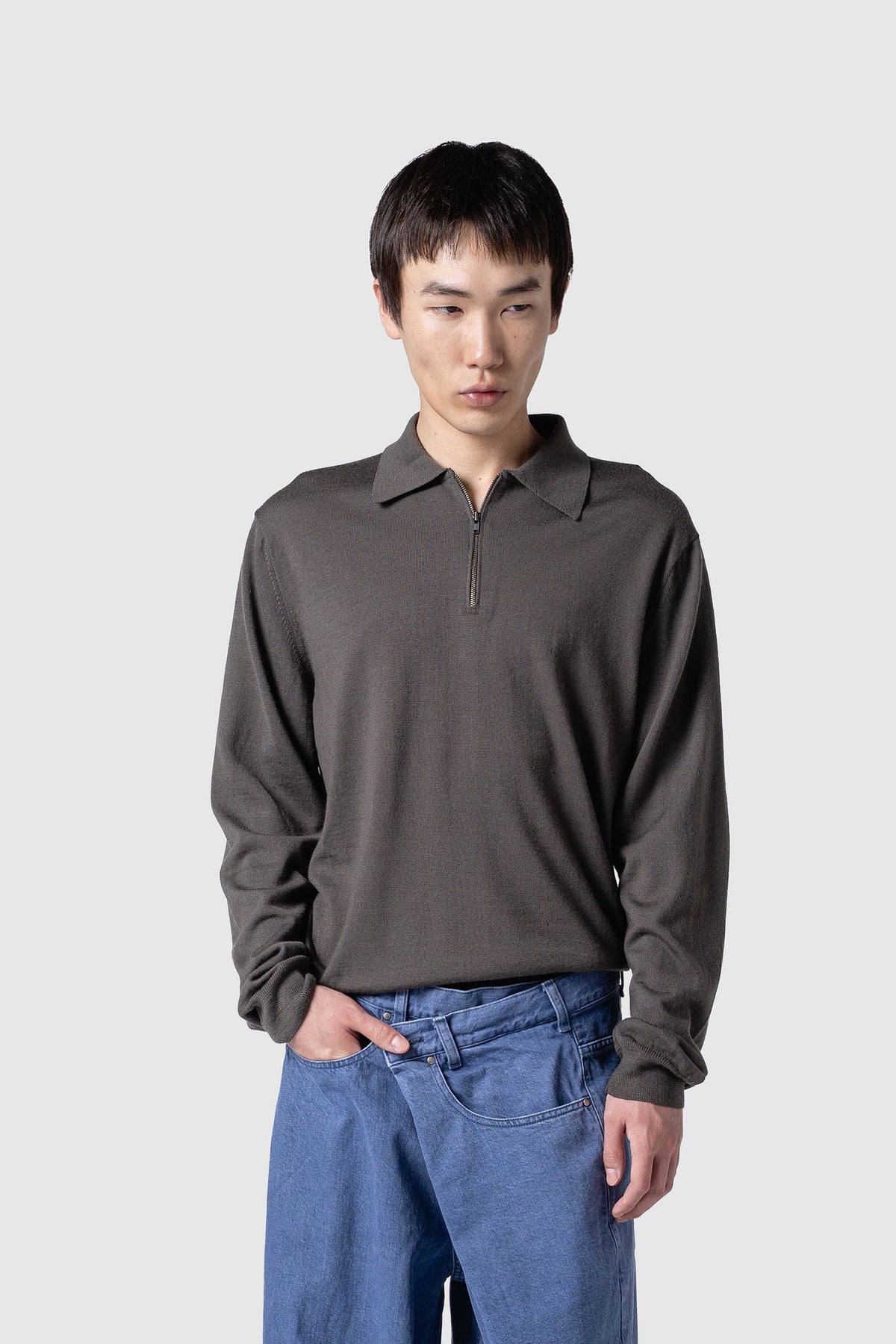 WOOL ZIP KNIT