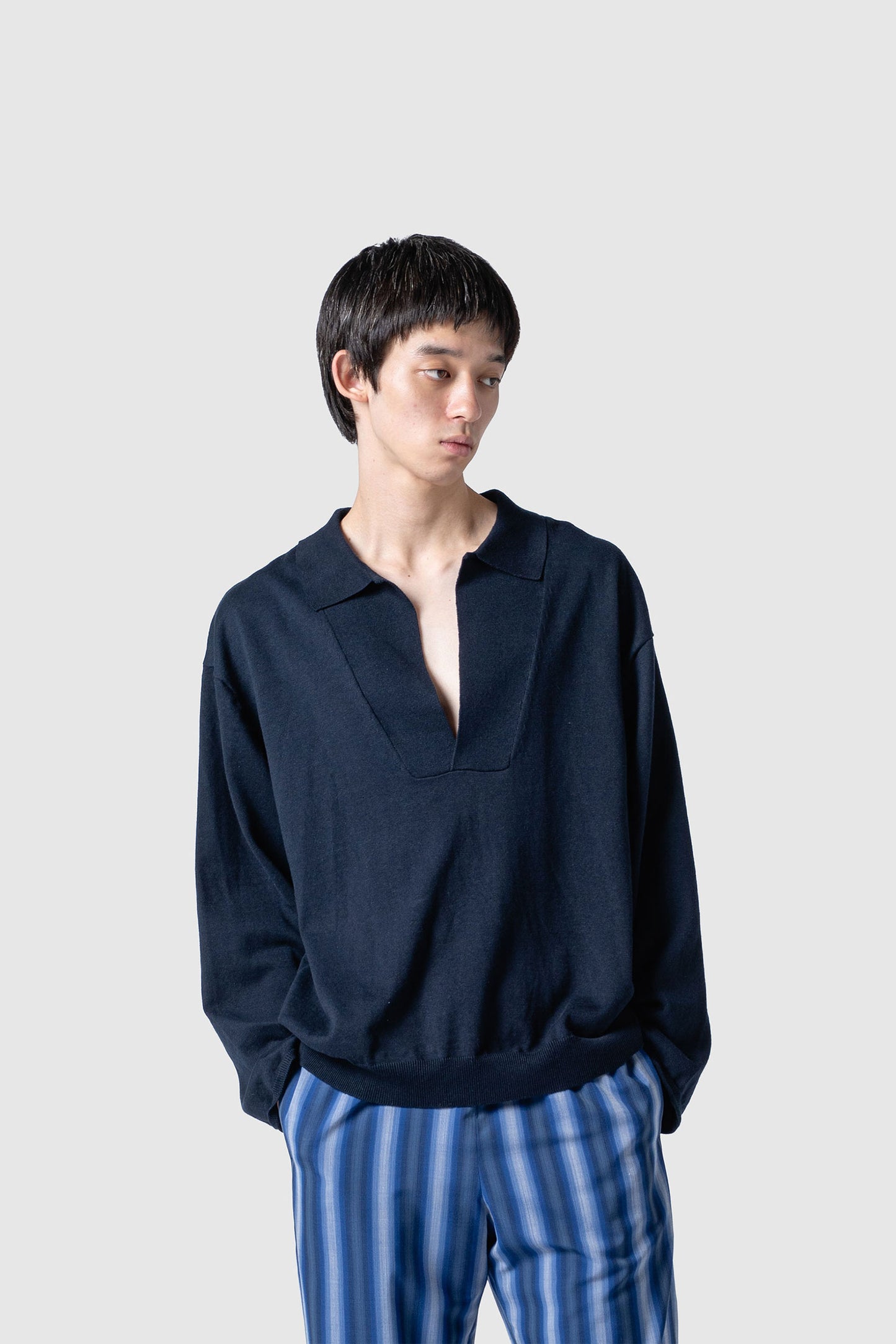 LINEN/COTTON BIG KNIT TOP
