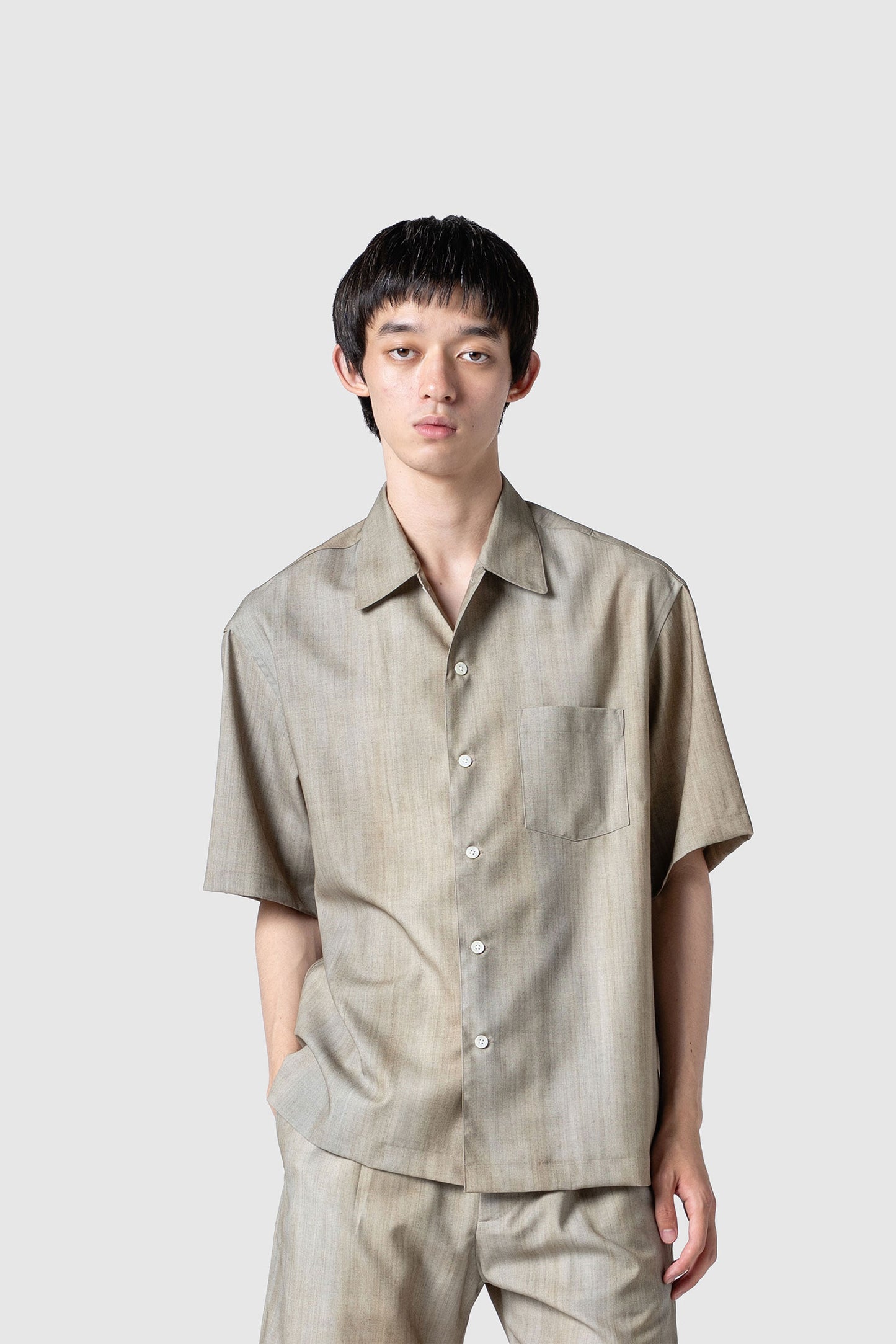 GRADATION WOOL S/S SHIRT