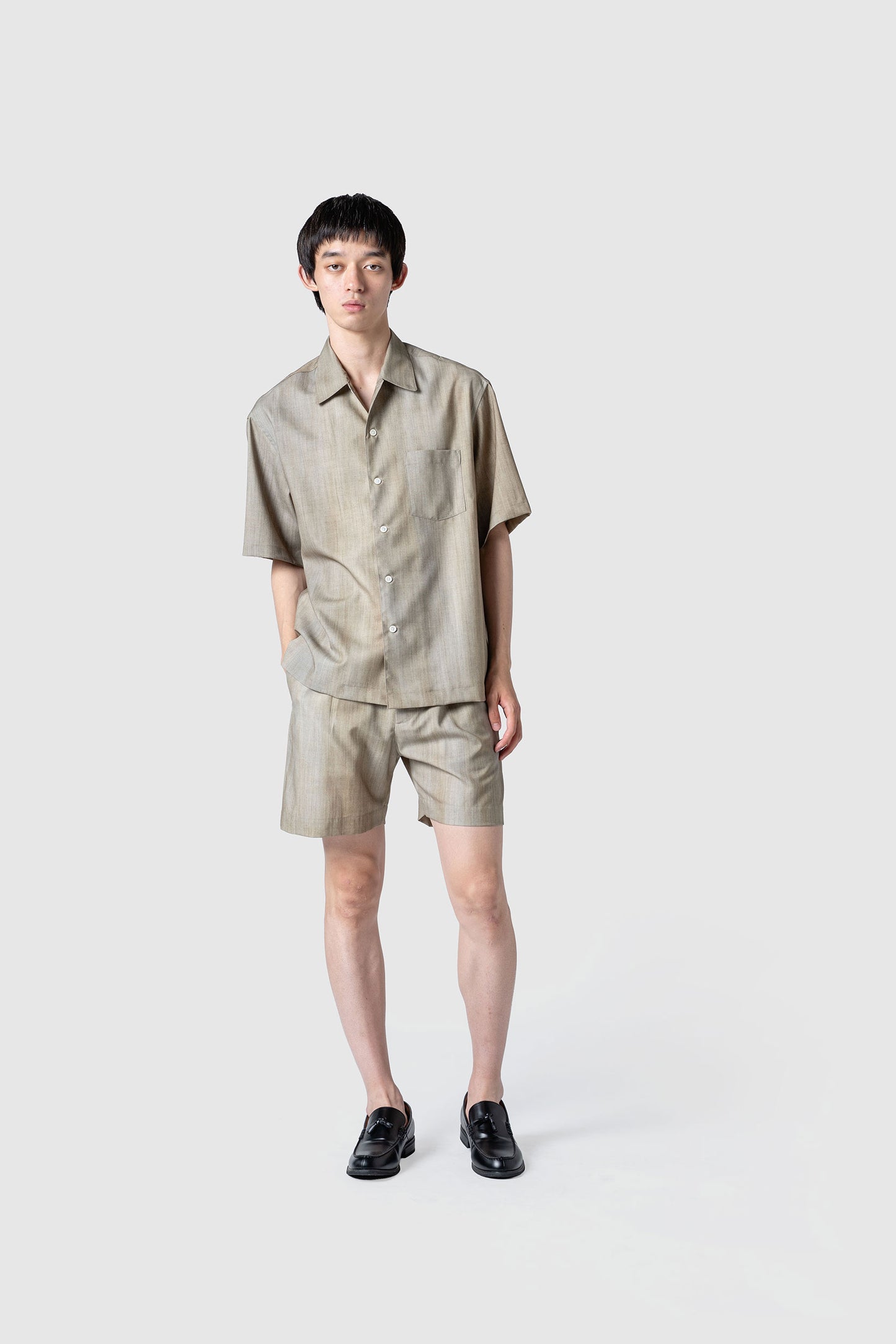 GRADATION WOOL SHORTS