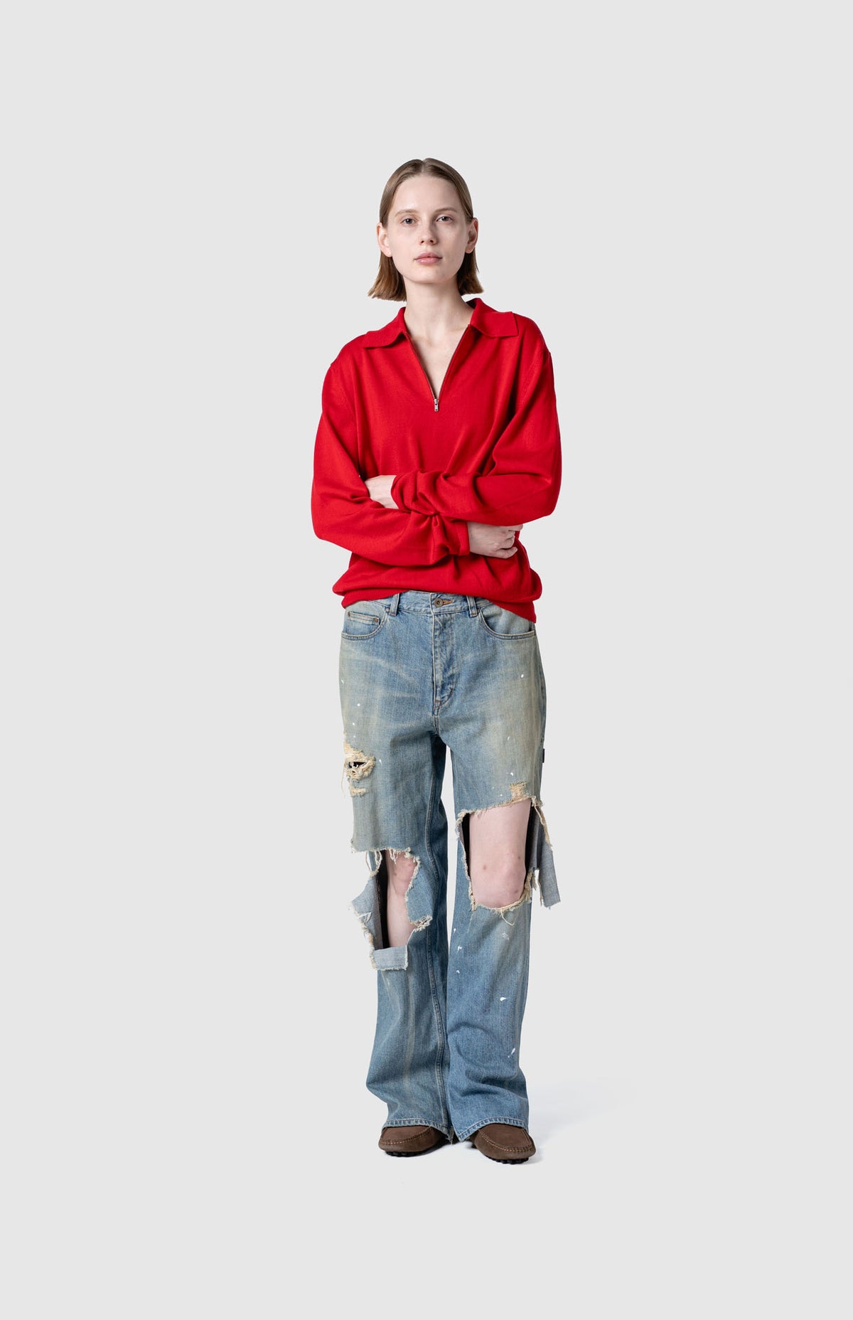 WOOL ZIP KNIT