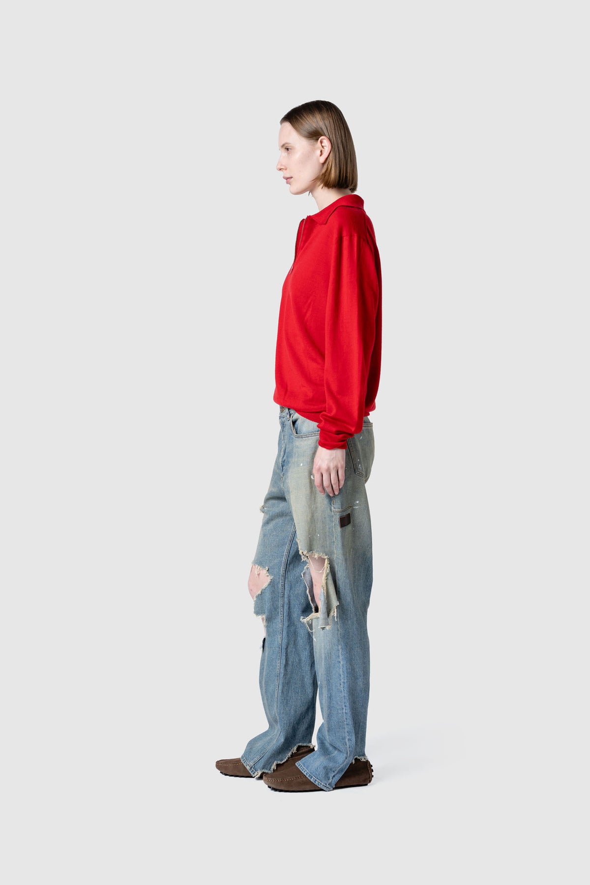 WOOL ZIP KNIT