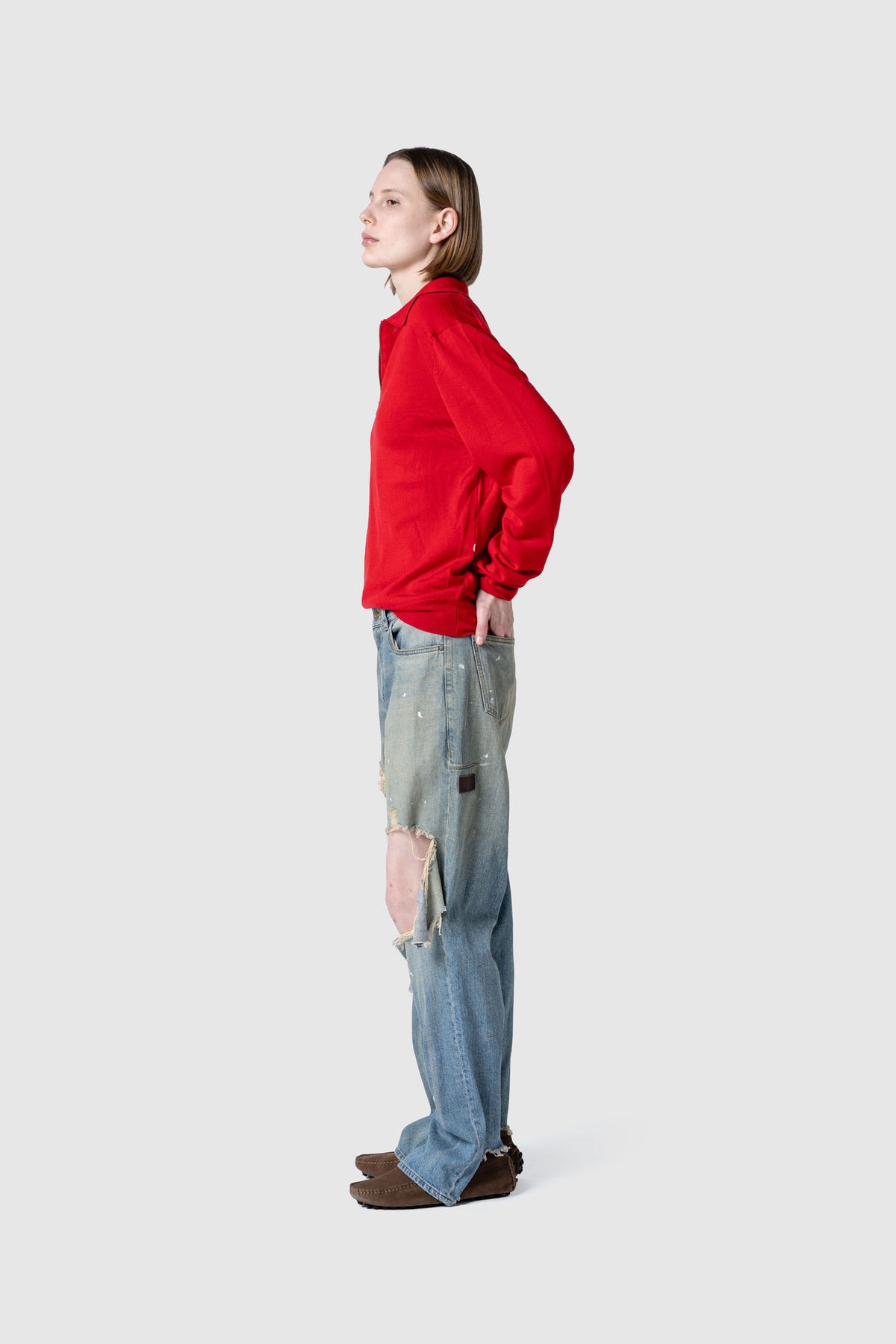 WOOL ZIP KNIT
