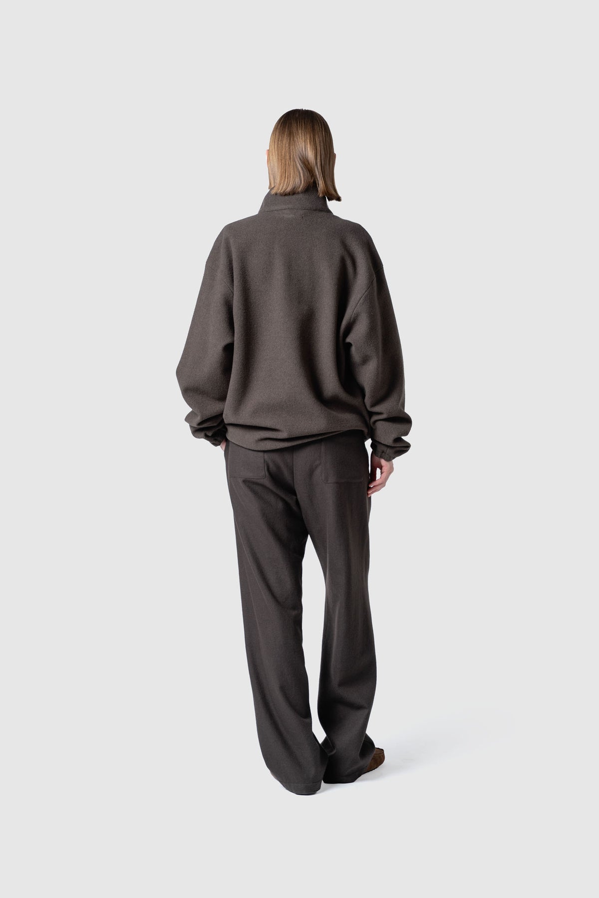 HIGH GAGE WOOL FLEECE ZIP TOP