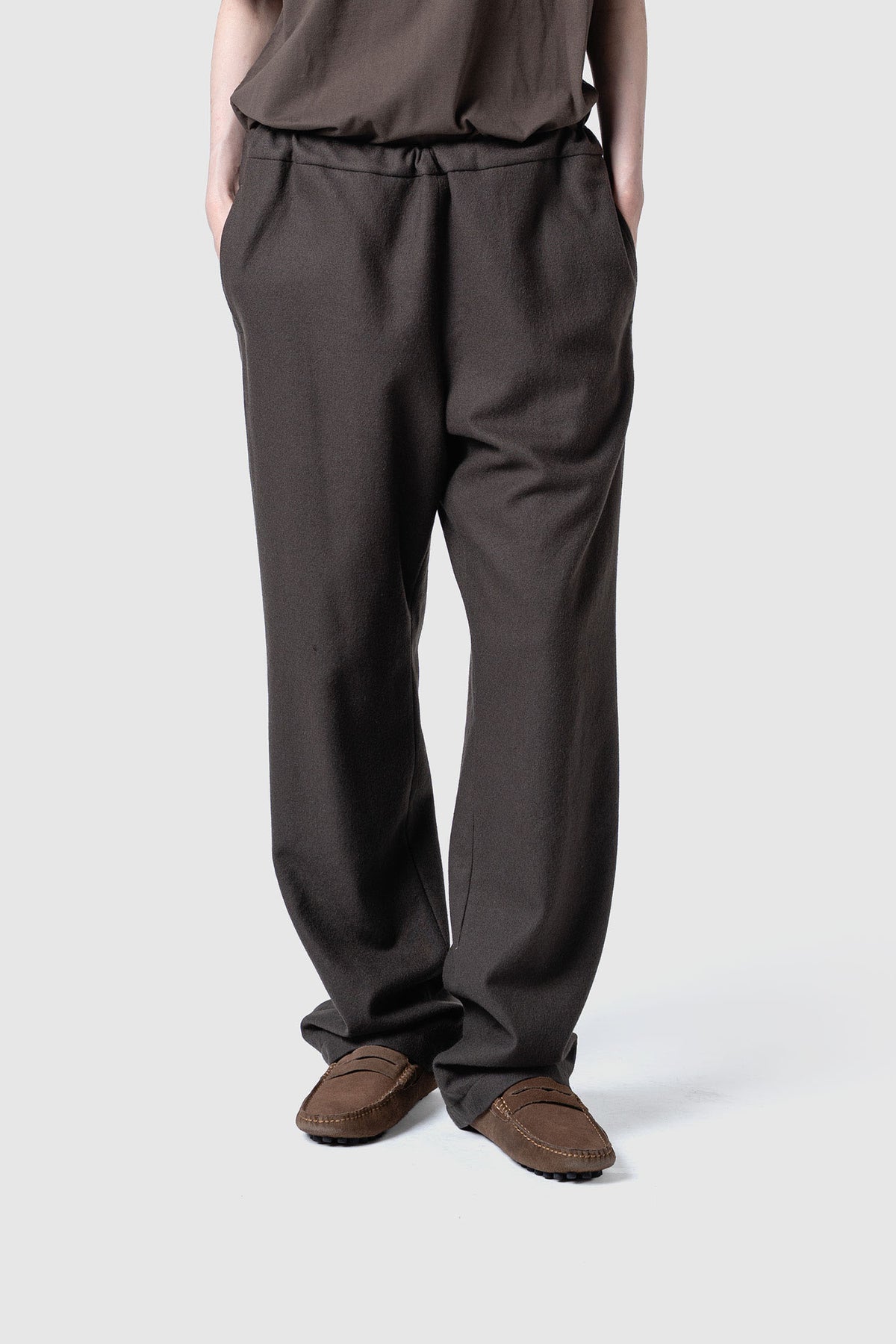 WOOL TWEED WIDE PANTS