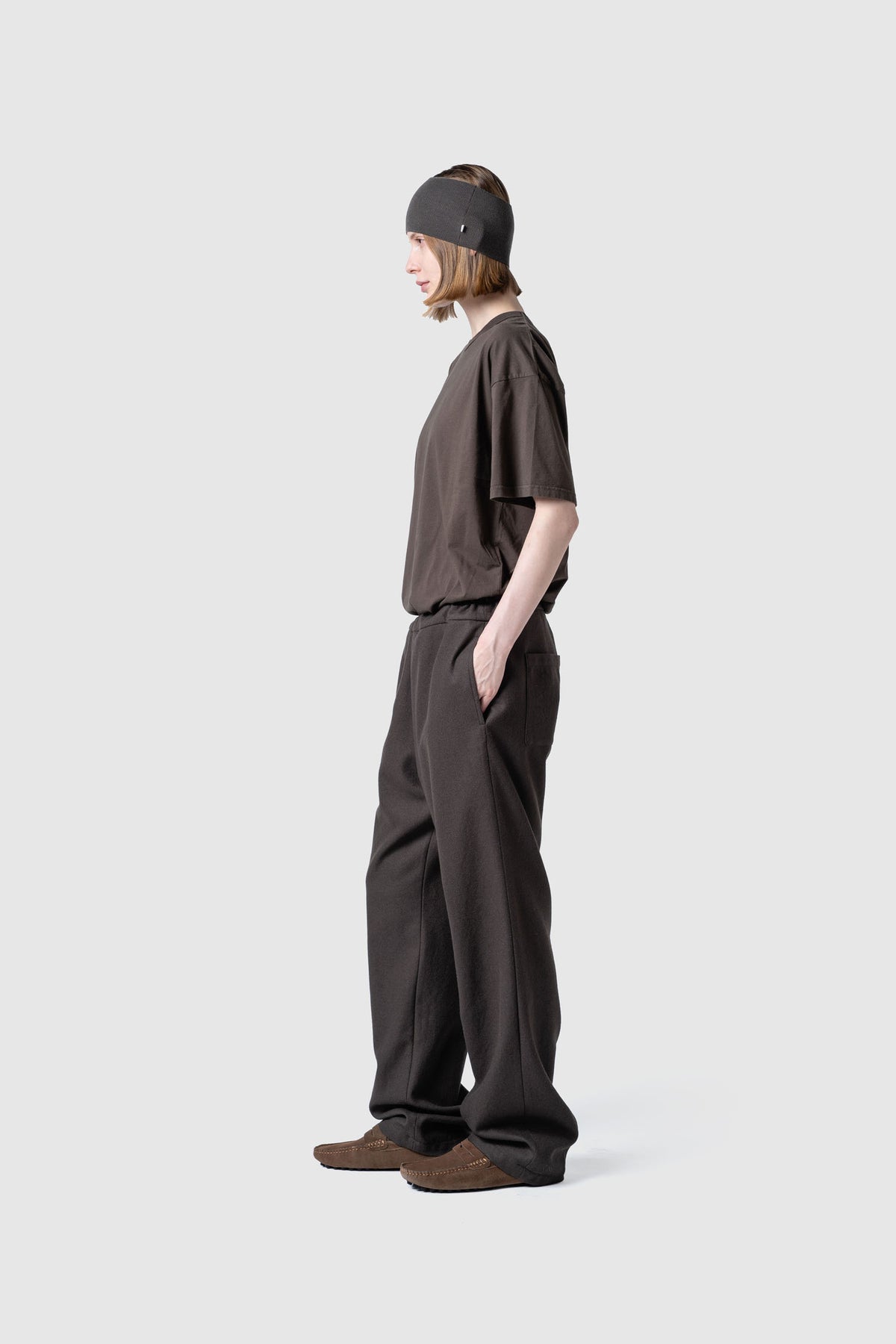 WOOL TWEED WIDE PANTS