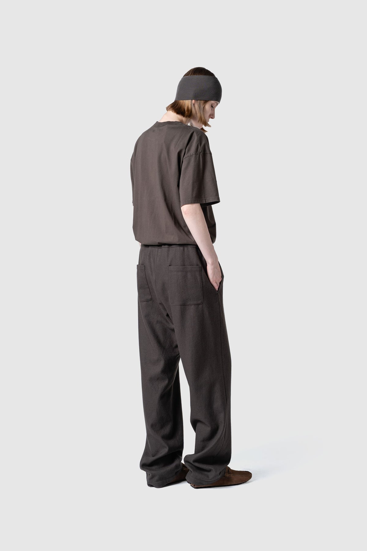 WOOL TWEED WIDE PANTS